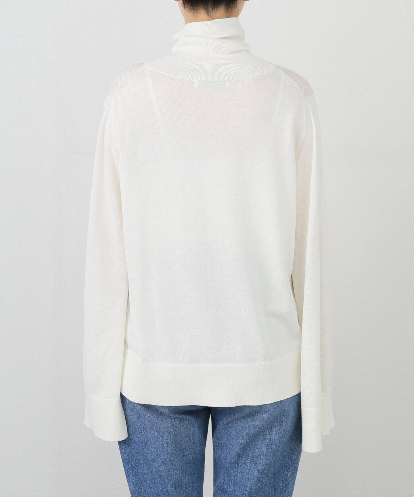 Col Pierrot/コルピエロ】Washable SILK SLIT ニット(WHITE