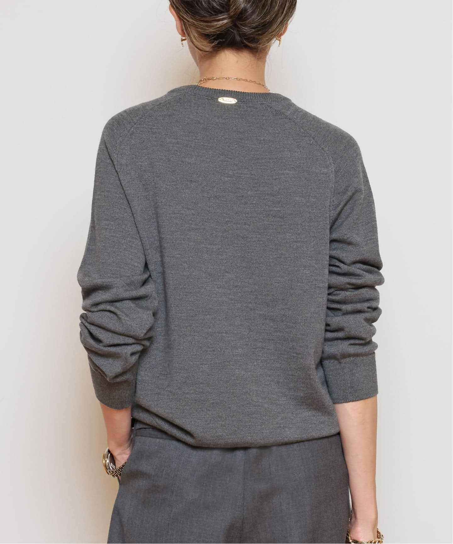 ミューズドゥドゥーズィエムクラス　WISHクルーネックプルオーバー　ニット　白 WISH クルーネック プルオーバー（ニット／セーター）｜Deuxieme