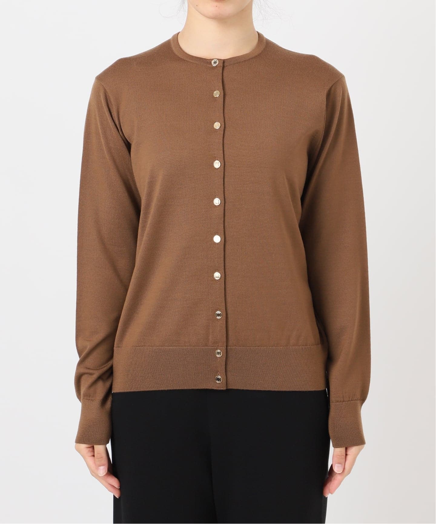 ミューズ ドゥーズィエムクラス FF30 クルーネック カーディガン 金ボタン FF30 TODAY クルーネックカーディガン（カーディガン）｜MUSE de