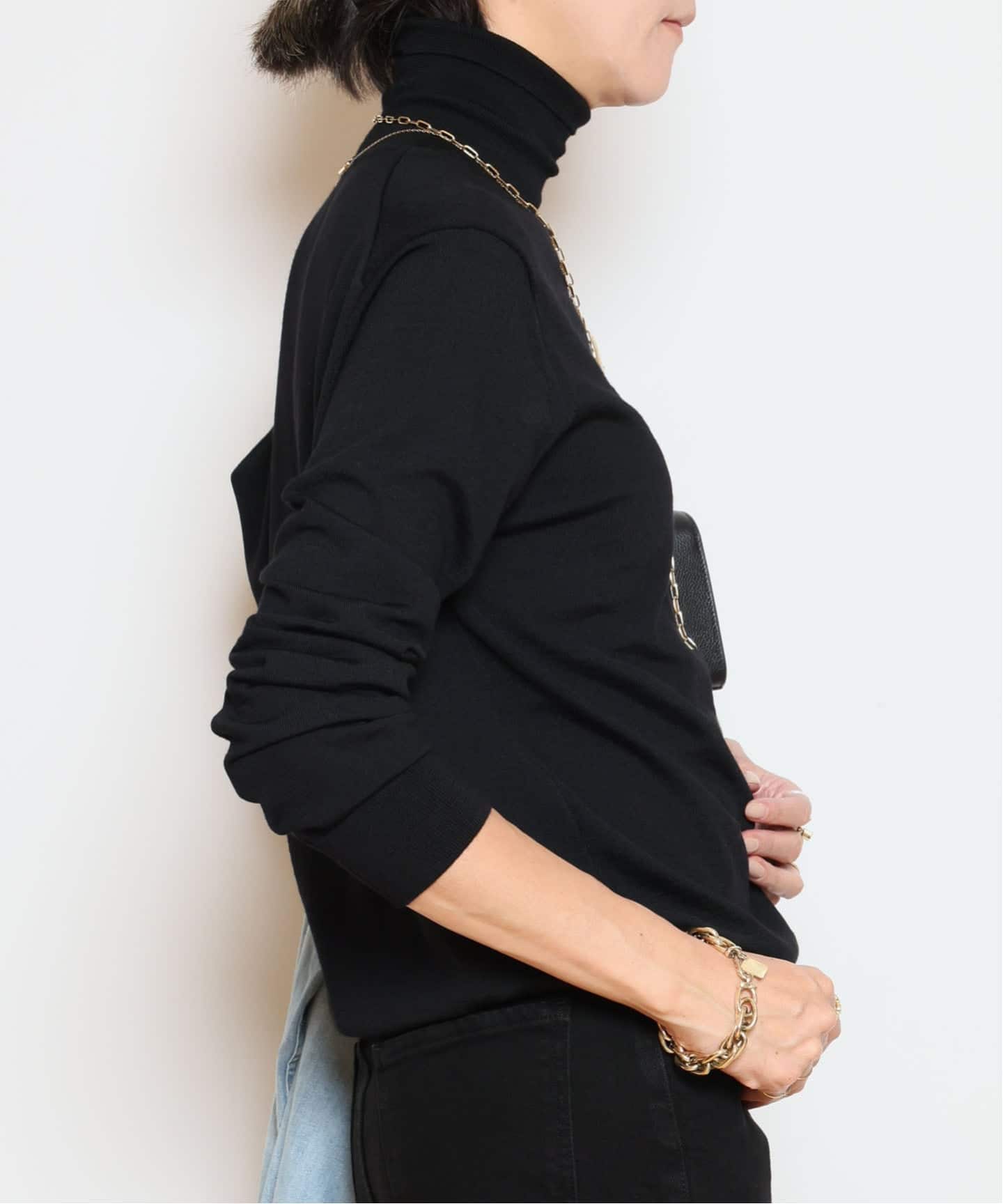 【ドゥーズィエムクラス　ミューズ】カシミヤ　ウール　タートル ネック　ニット FF30 TODAY タートルネックプルオーバー（ニット／セーター