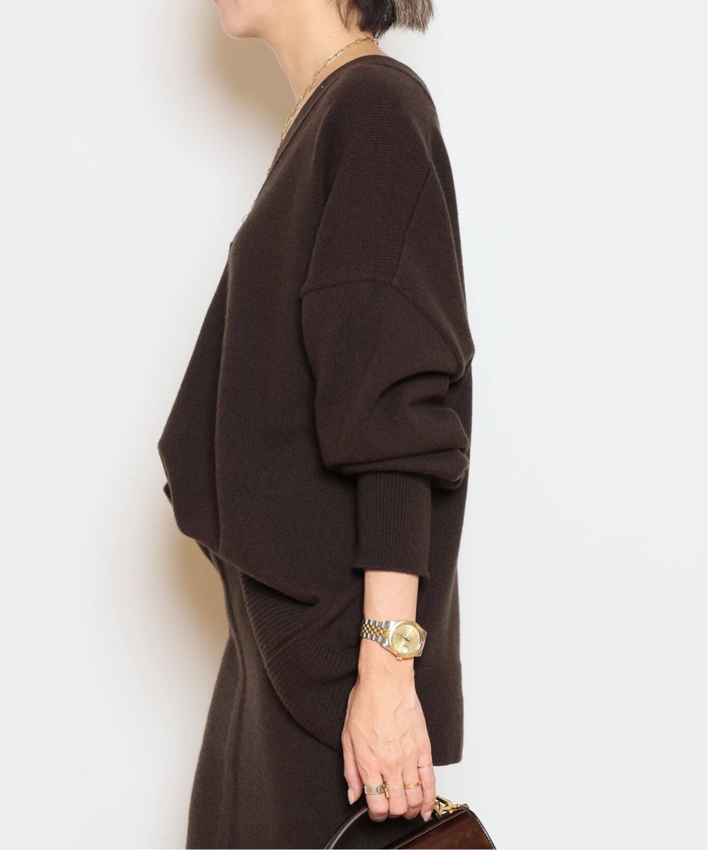 美品　ミューズ　ドゥーズィエムクラス　OLBIA　カシミヤ アゼ　プルオーバー 美品✨ミューズ ドゥーズィエムクラス OLBIA カシミヤ アゼ プル