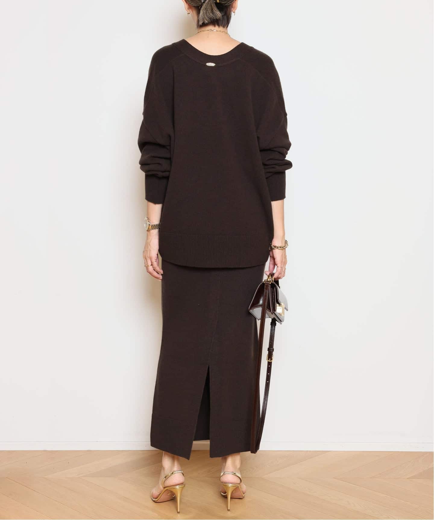 【美品】ミューズ ドゥーズィエム クラス Vネックプルオーバー リブニット 中古・古着通販】MUSE de Deuxieme Classe (ミューズ