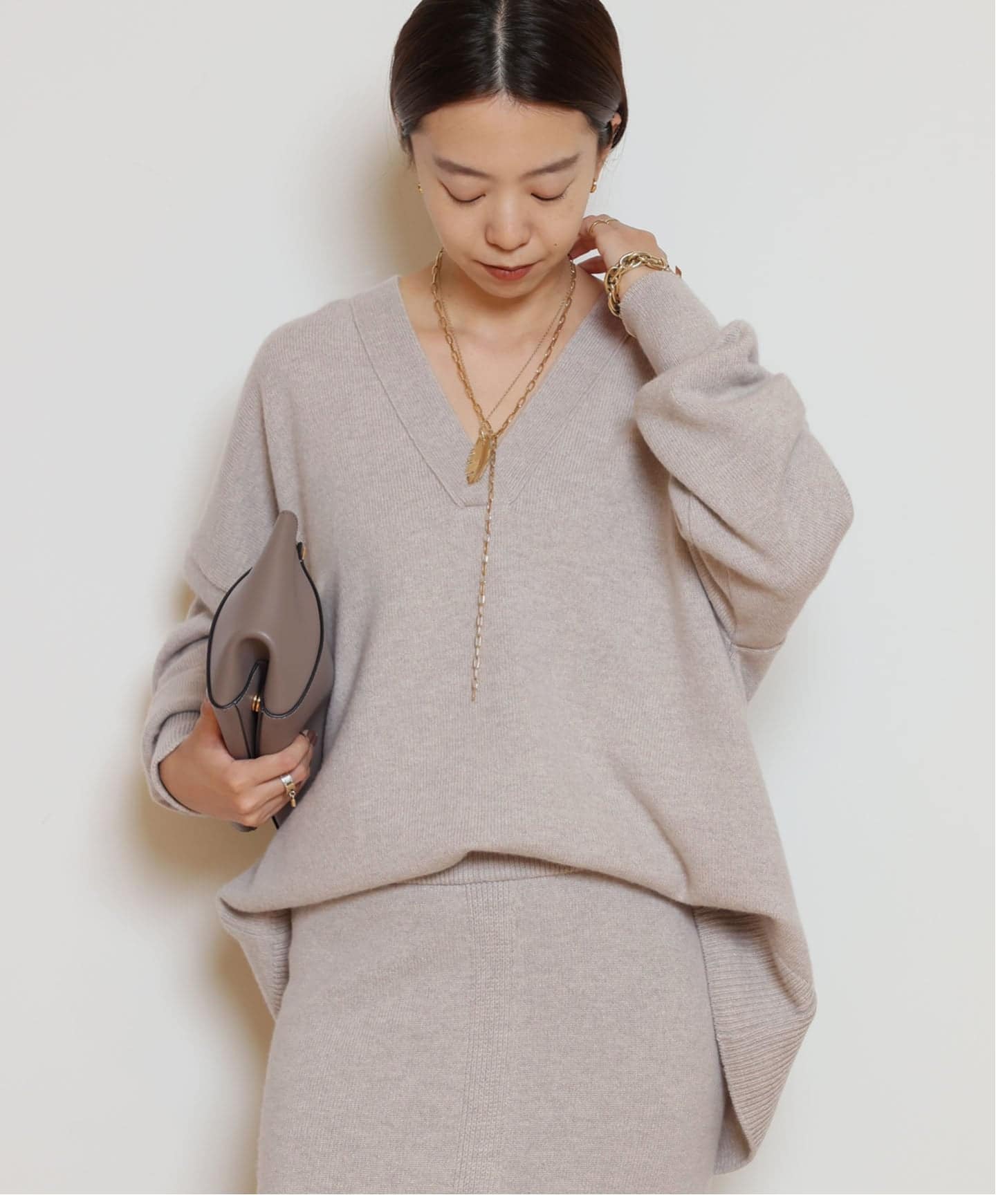 【美品】ミューズ ドゥーズィエム クラス Vネックプルオーバー リブニット Deuxieme Classe（ドゥーズィエムクラス）の「*JOY FINE Vネック