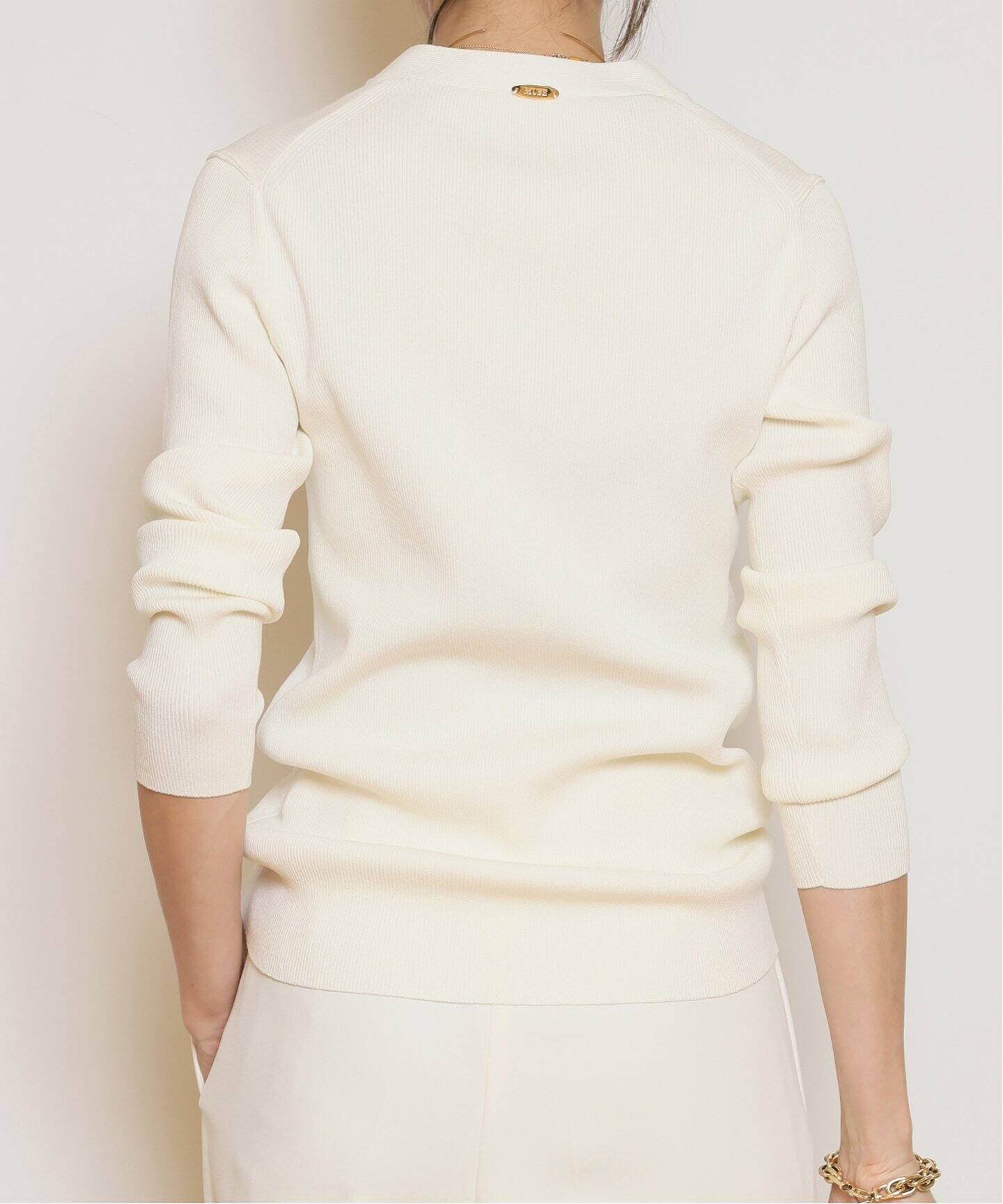 DINER RIB Vネック カーディガン（カーディガン）｜MUSE de Deuxieme  