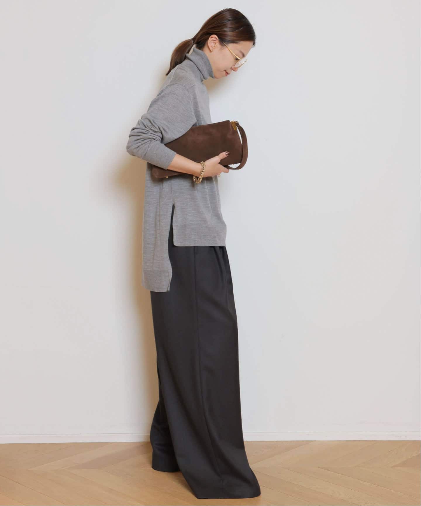 MUSE de Deuxieme Classe ミレニアムタートルネックニット MILLENNIUM タートルネック スリットプルオーバー（ニット