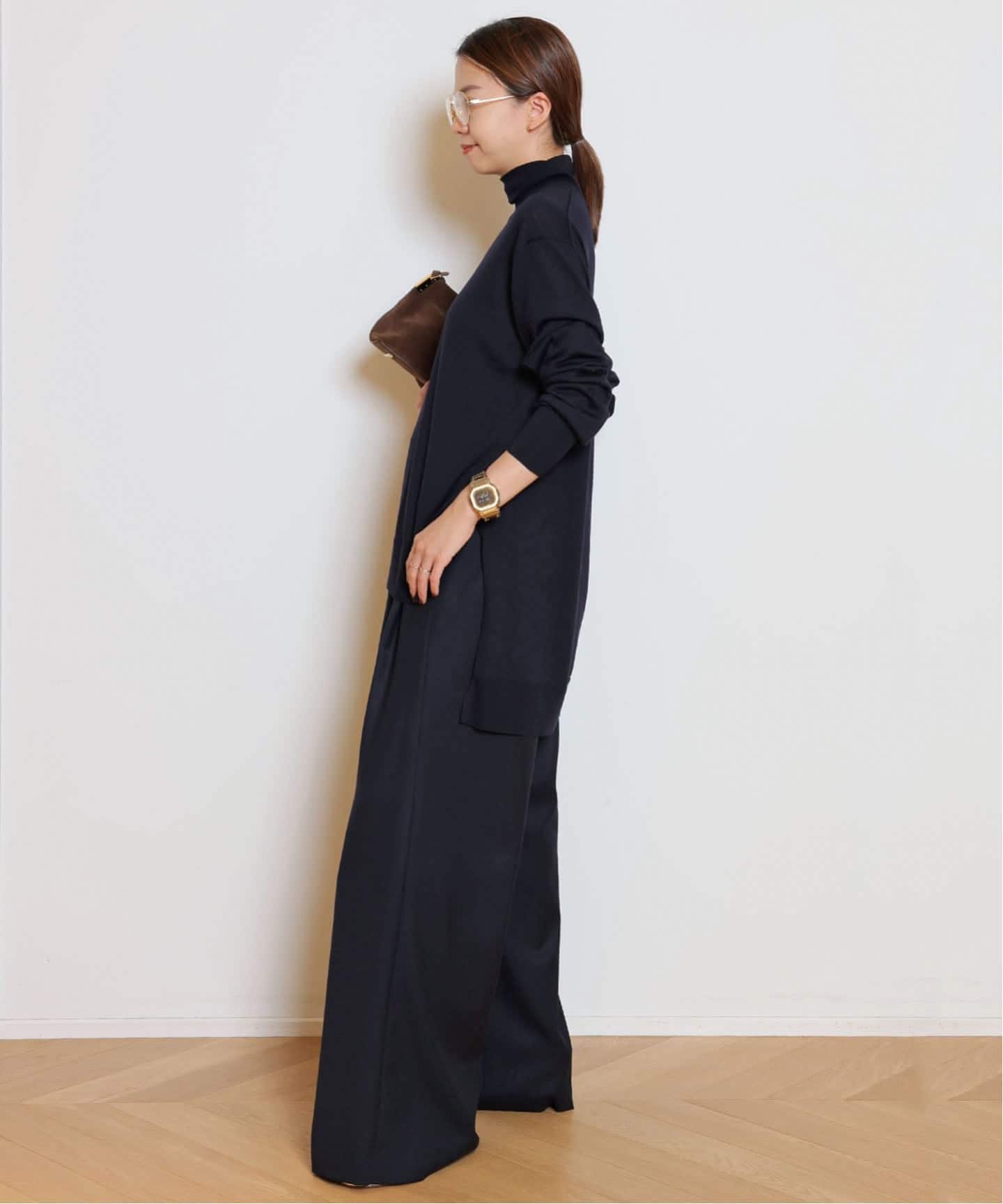 MUSE de Deuxieme Classe ミレニアムタートルネックニット MILLENNIUM タートルネック スリットプルオーバー（ニット