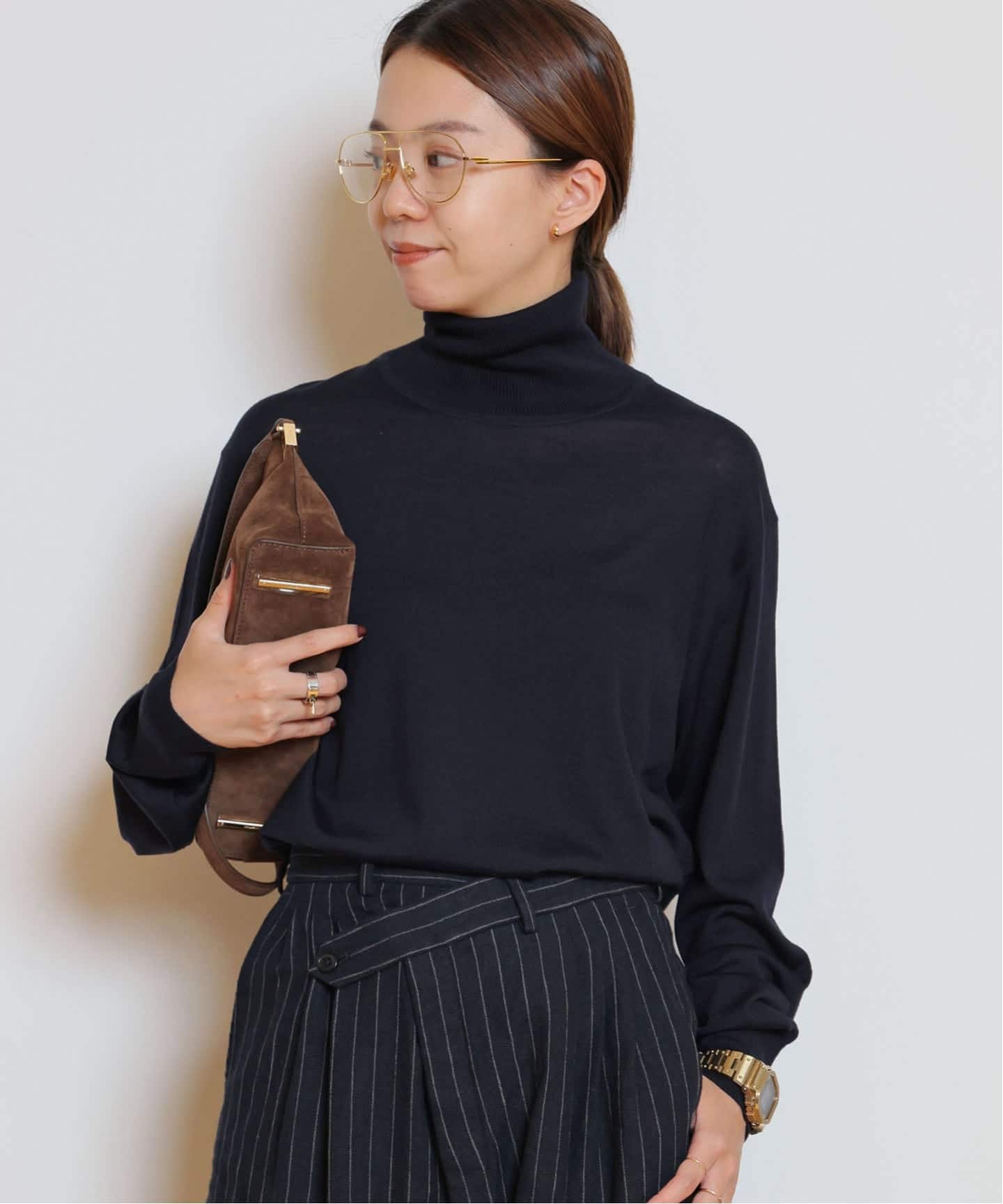 MUSE de Deuxieme Classe ミレニアムタートルネックニット MILLENNIUM タートルネック スリットプルオーバー（ニット