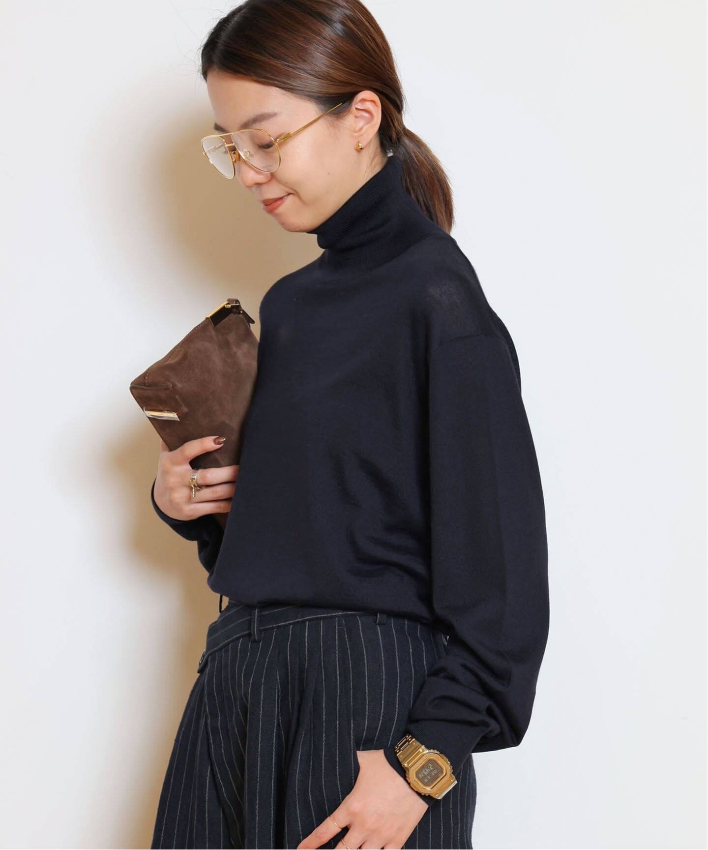 MILLENNIUM タートルネック スリットプルオーバー（ニット／セーター