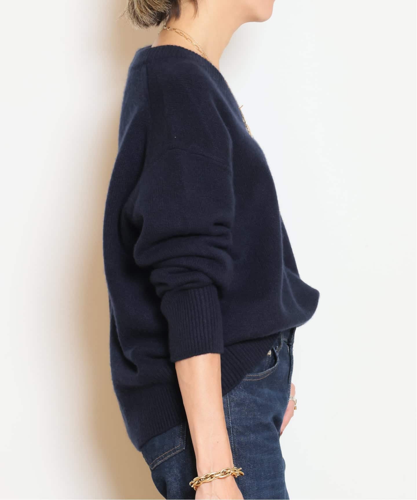 【美品】MUSE Deuxieme Classe Vネック コットンニット vectorpremium_013-202309200047