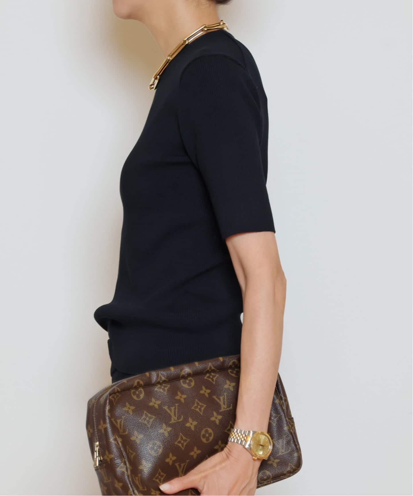 Diner B RIB クルーネックプルオーバー（ニット／セーター）｜MUSE de