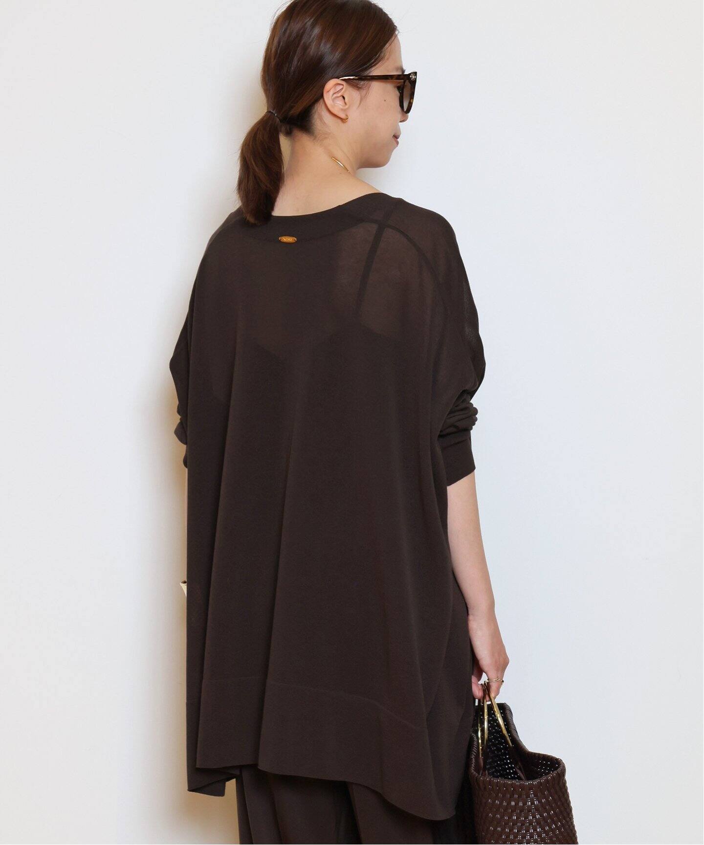 美品✨23SS ミューズ shake code ショートカーディガン ベージュ shake code ショートカーディガン（カーディガン）｜MUSE de