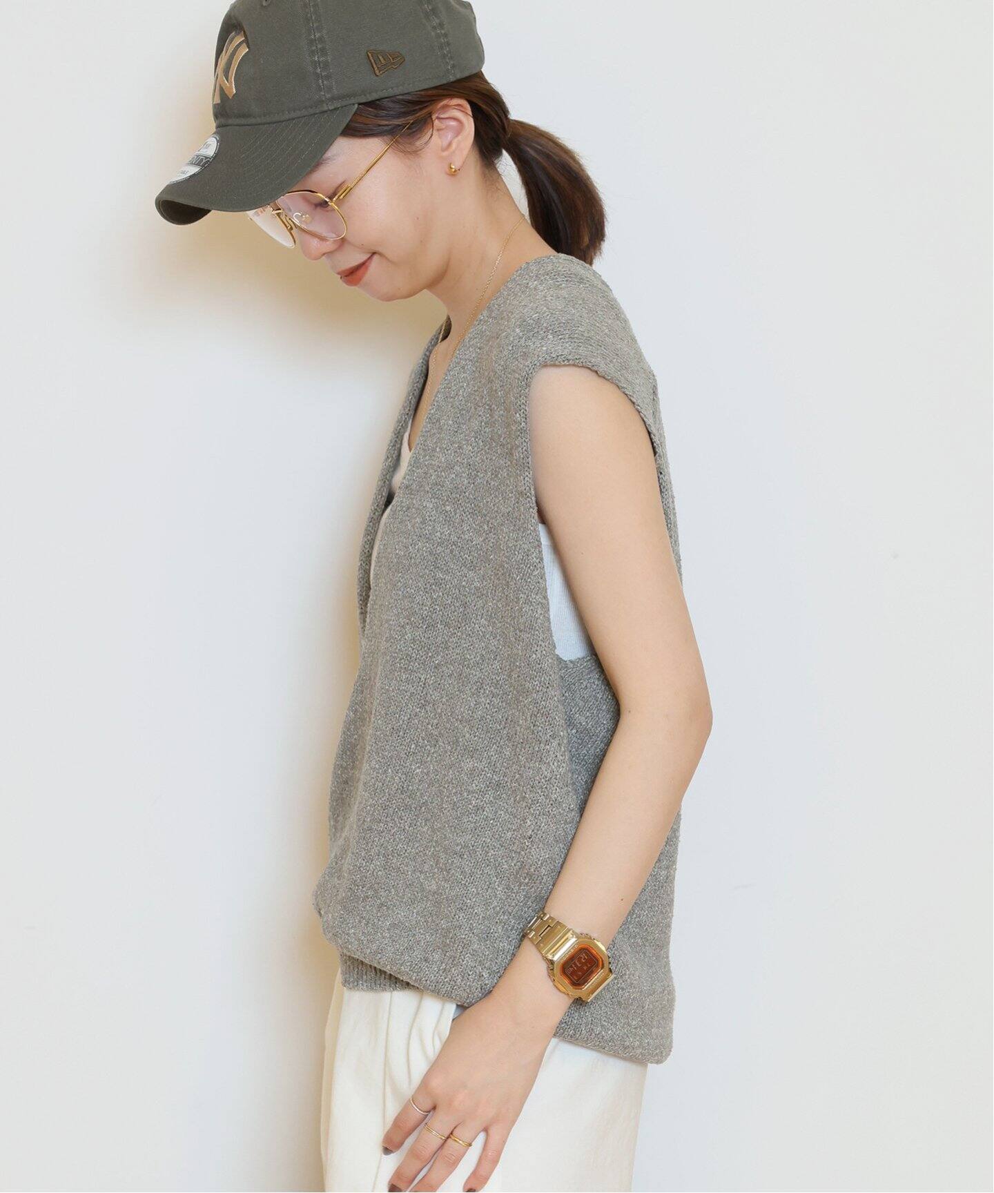 トップス MUSE de Deuxieme Class Lily Linen VEST Lily Linen Vネック ベスト（ベスト）｜MUSE de Deuxieme Classe