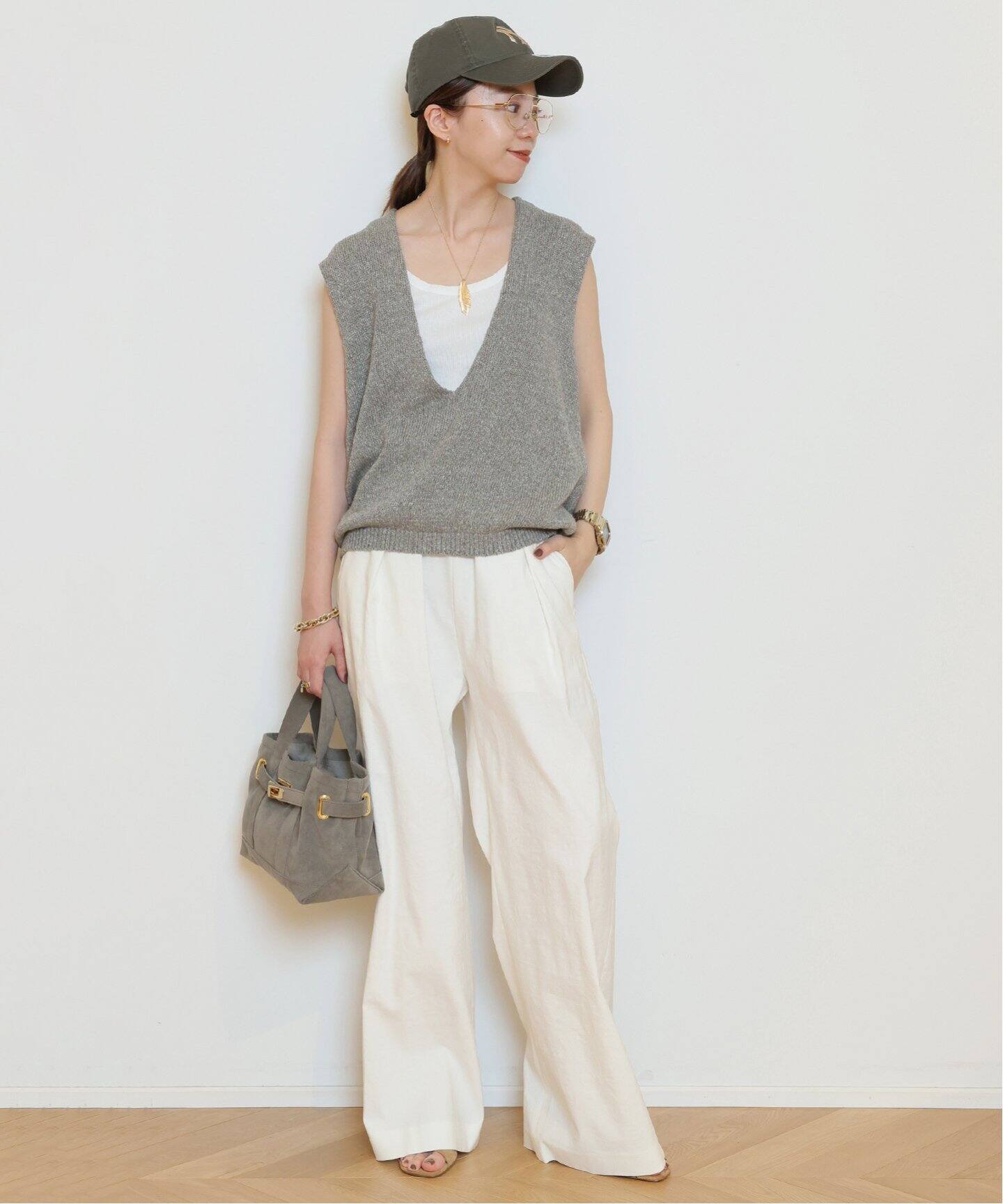 Lily Linen Vネック ベスト（ベスト）｜MUSE de Deuxieme Classe  