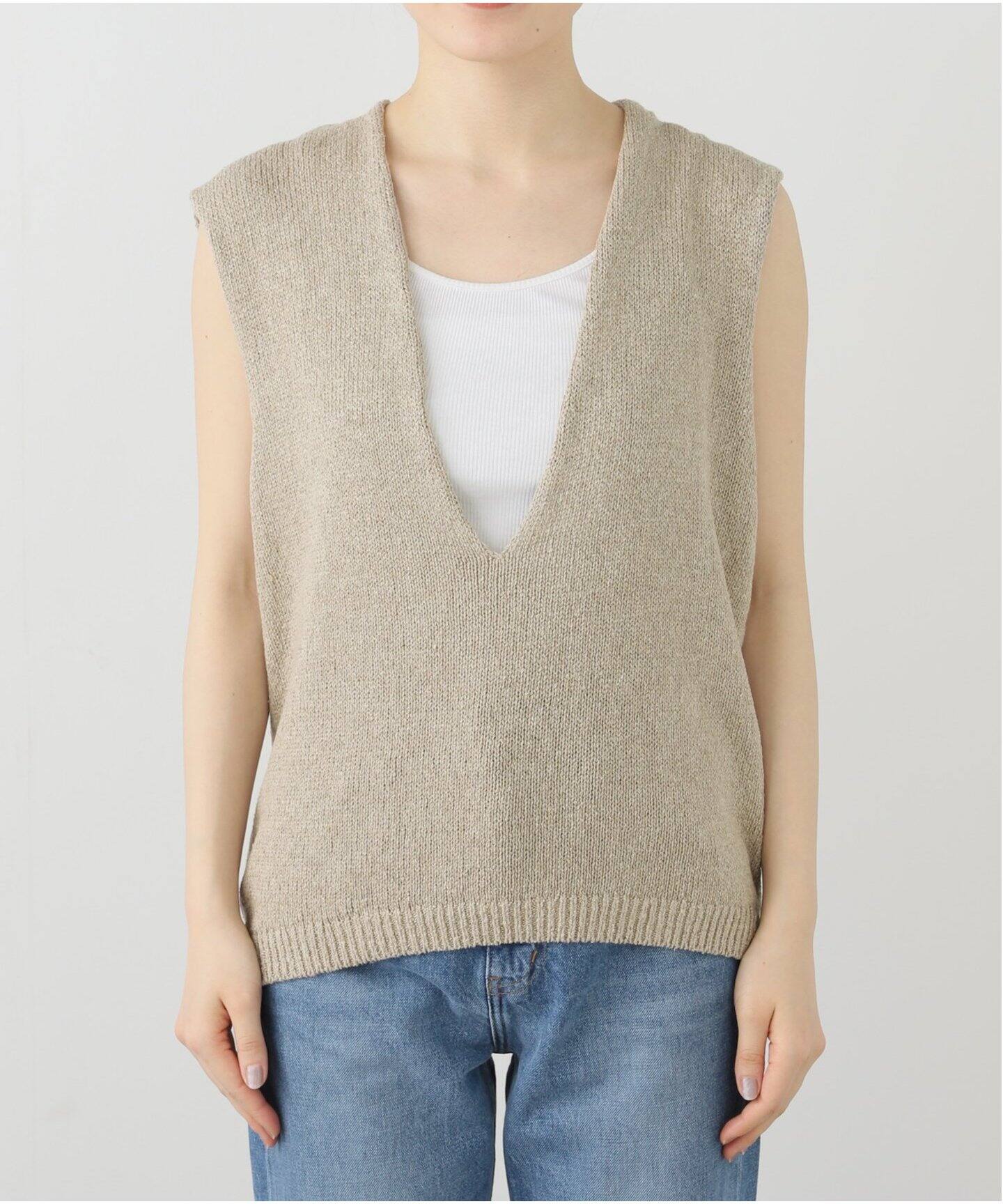 Lily Linen Vネック ベスト（ベスト）｜MUSE de Deuxieme Classe  