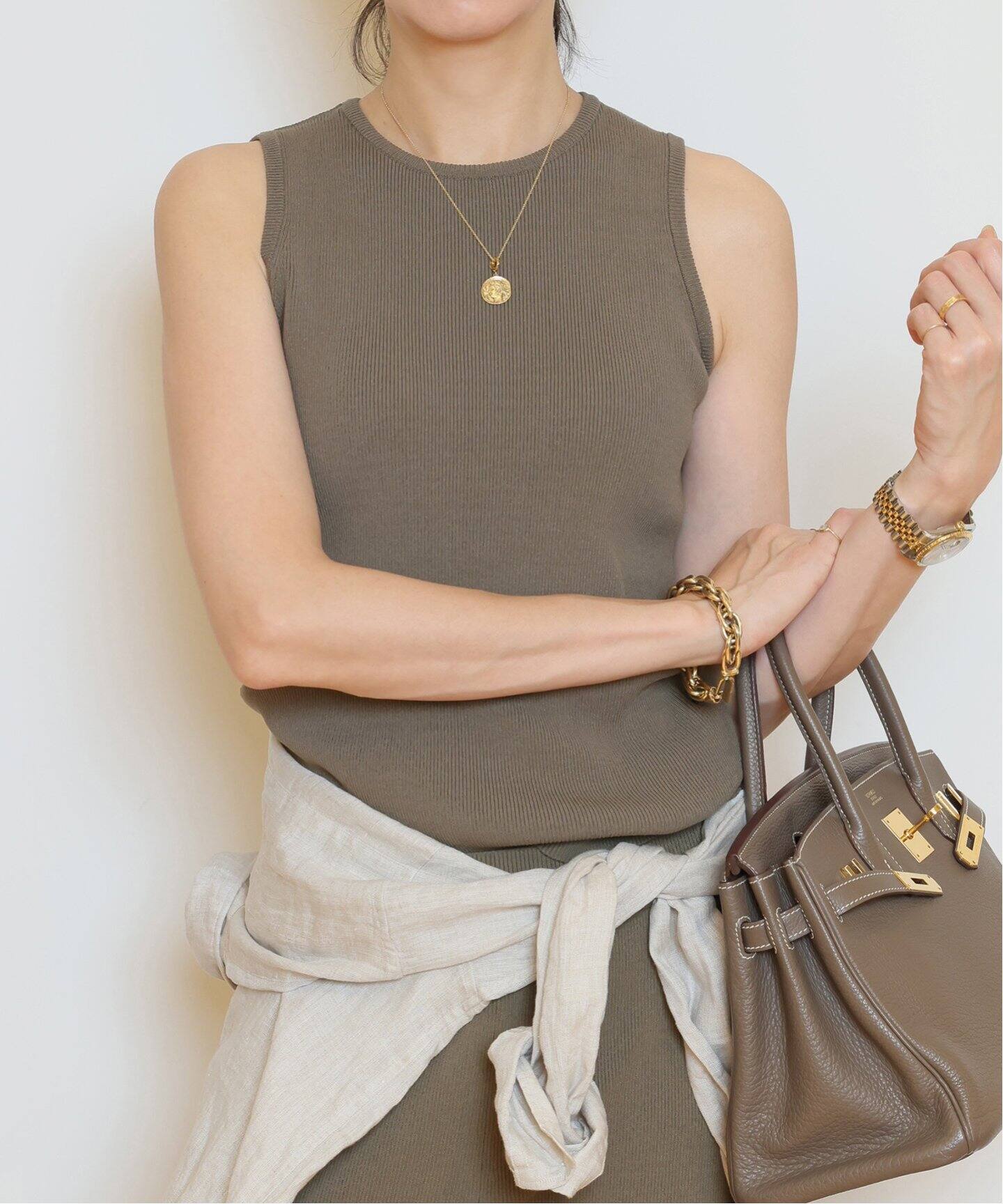 Diner B CROP タンクトップ（カーキ）（タンクトップ）｜MUSE de  