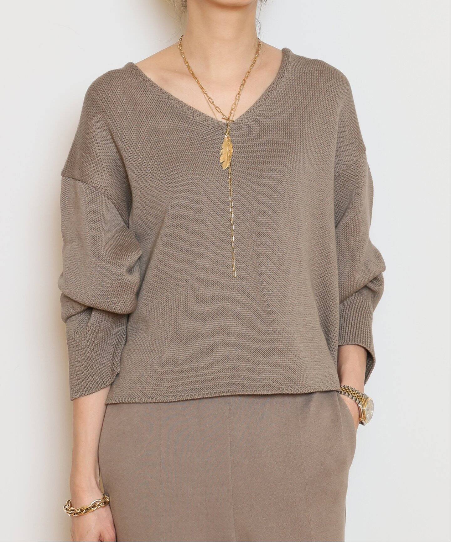 Beauty Vネックニット（ニット／セーター）｜MUSE de Deuxieme Classe  