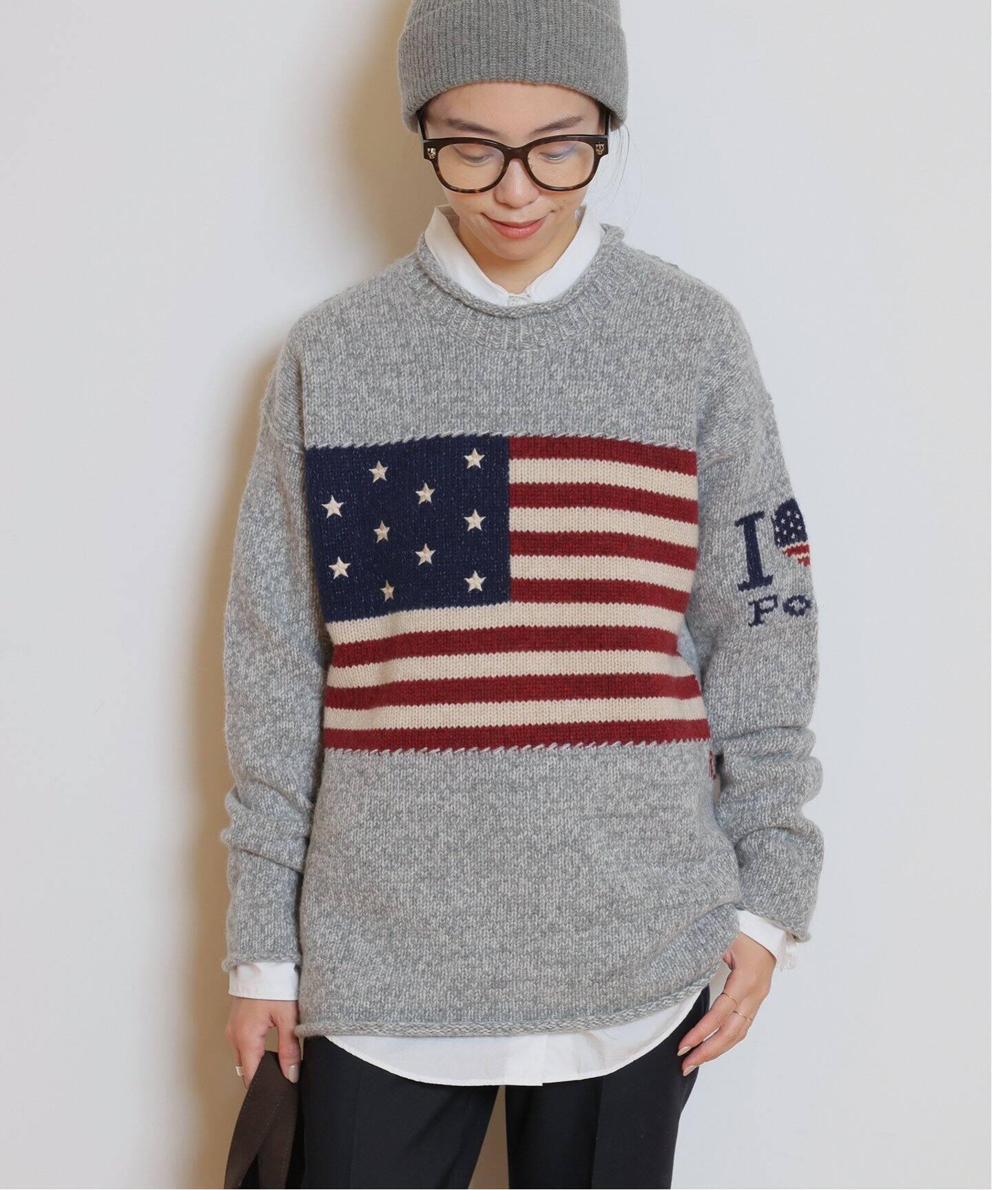 POLO RALPH LAUREN/ポロ ラルフ ローレン】 L/S FLAG セーター（ニット 