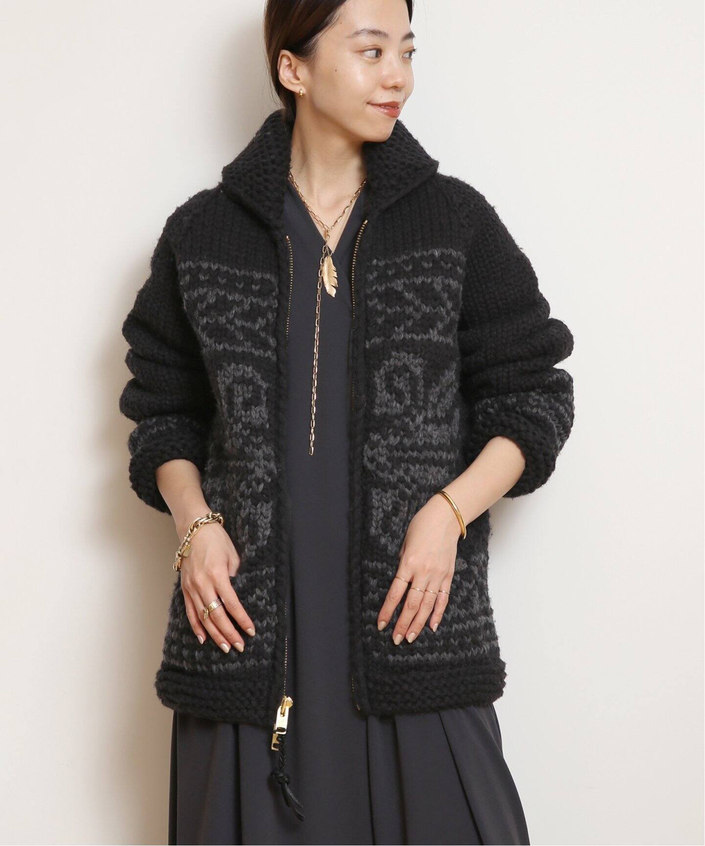 edit & co./エディット アンド コー】 LITHUANIAN LILY ZIP UP ニット  