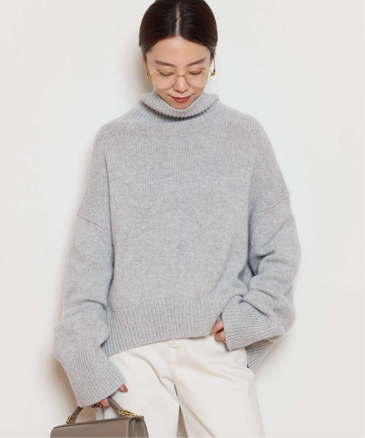 2502Z 美品ミューズ ドゥーズィエムクラス タートルネックニット 毛100 LA COLLECTION/ラコレクション】 タートルネックニット（ニット