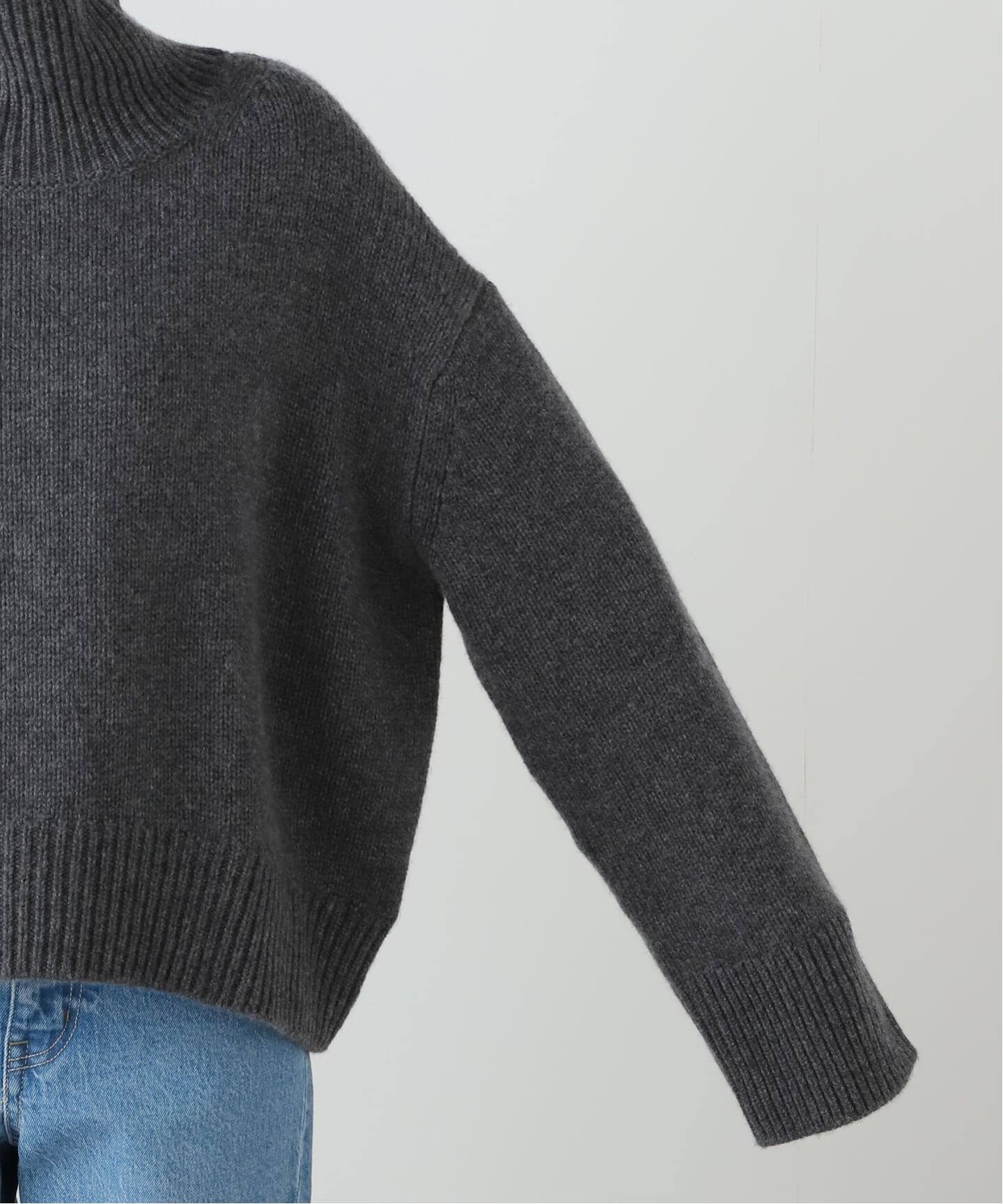 【新品】ドゥーズィエムクラス　リブタートルネック　ニット　グレー　ウール rib タートル（Tシャツ／カットソー）｜Deuxieme Classe