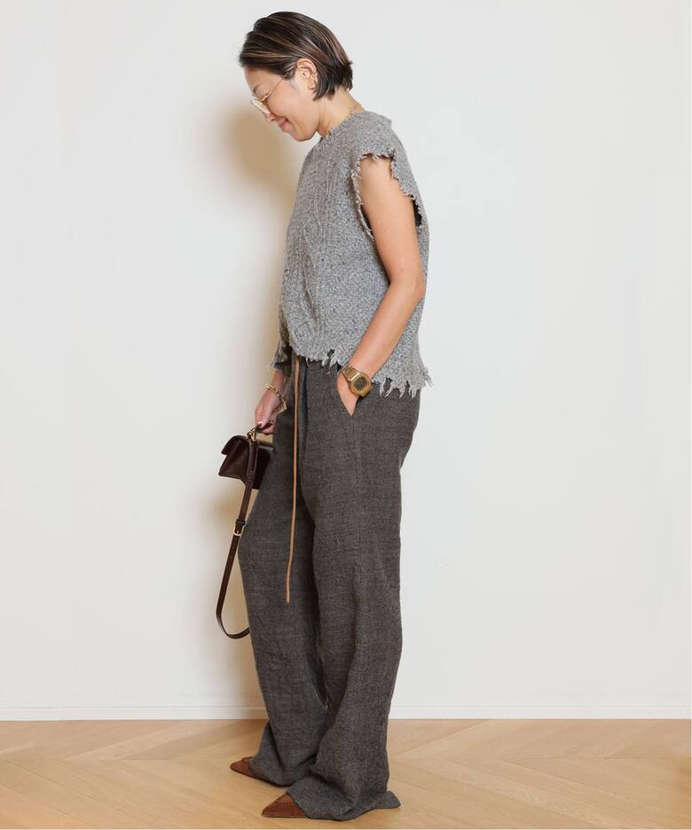 R13/アールサーティーン】BOYFRIEND CABLE SWEATER ベスト（ベスト 