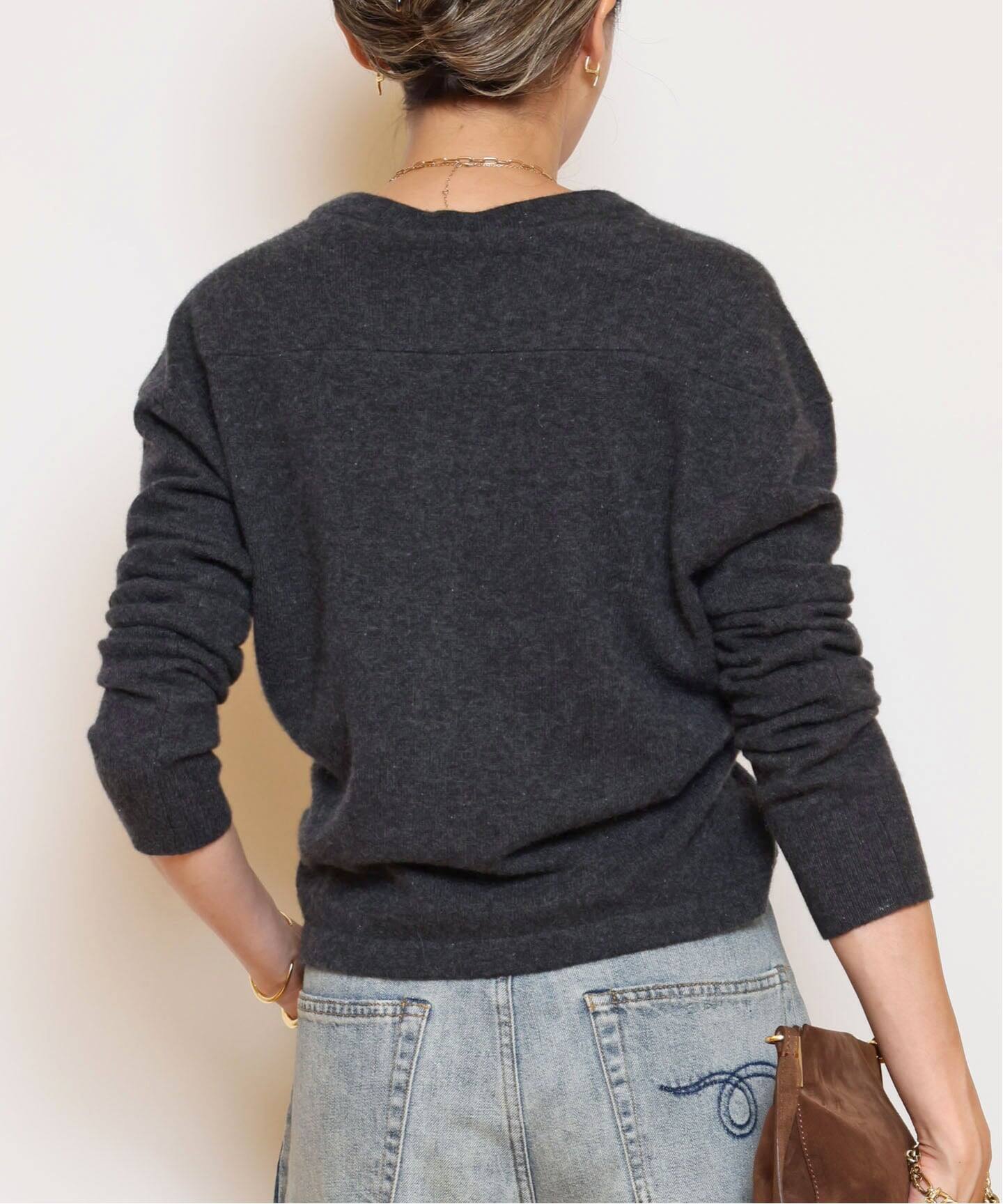 R13 Wrap around cardigan グレー R13/アールサーティーン】WRAP AROUND カーディガン（カーディガン