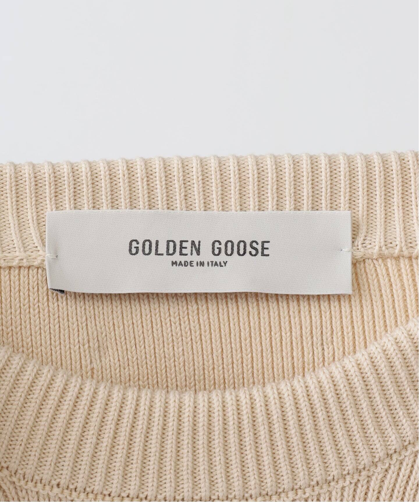 GOLDEN  ゴールデングース●クルーネック ロゴニット●新品 GOLDEN GOOSE（ゴールデングース） ニット セーター *GOLDEN GOOSE