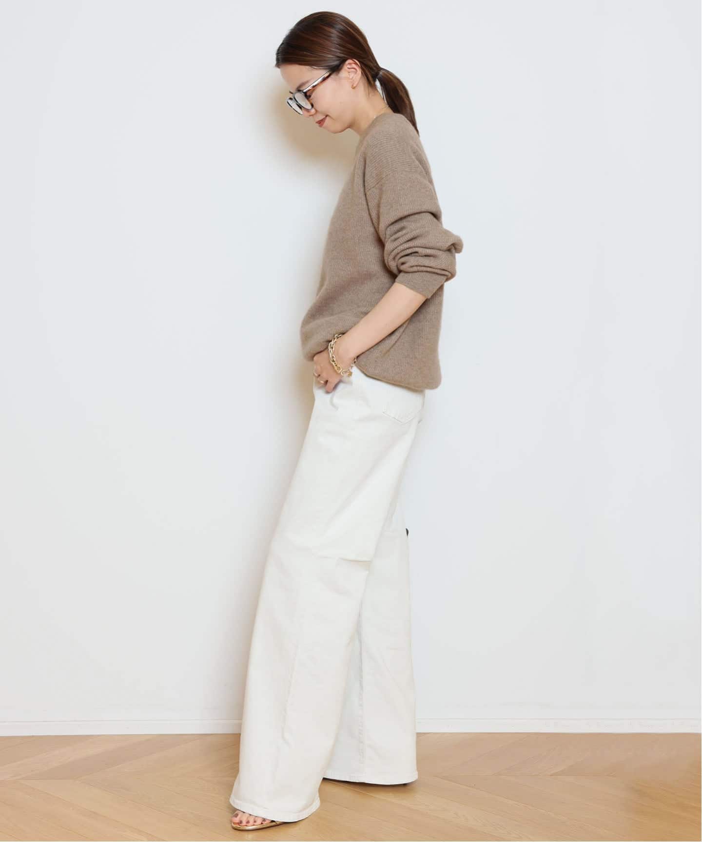 HERILL/ヘリル】Cashmere rib stitch ニット（ニット／セーター