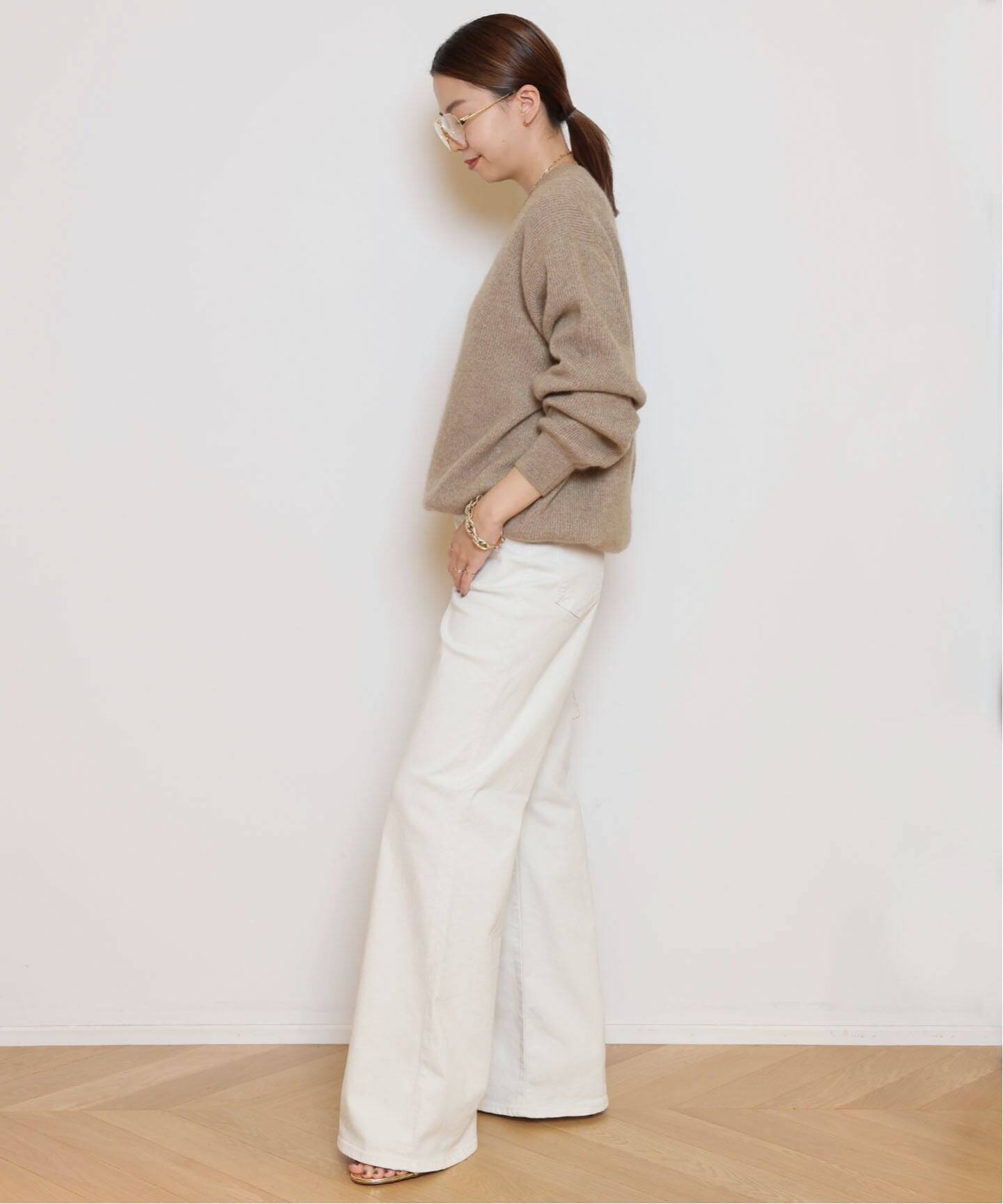 HERILL/ヘリル】Cashmere rib stitch ニット（ニット／セーター