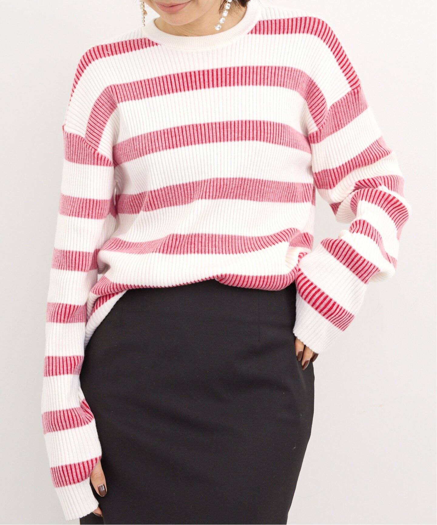 Border Knit（ニット／セーター）｜L