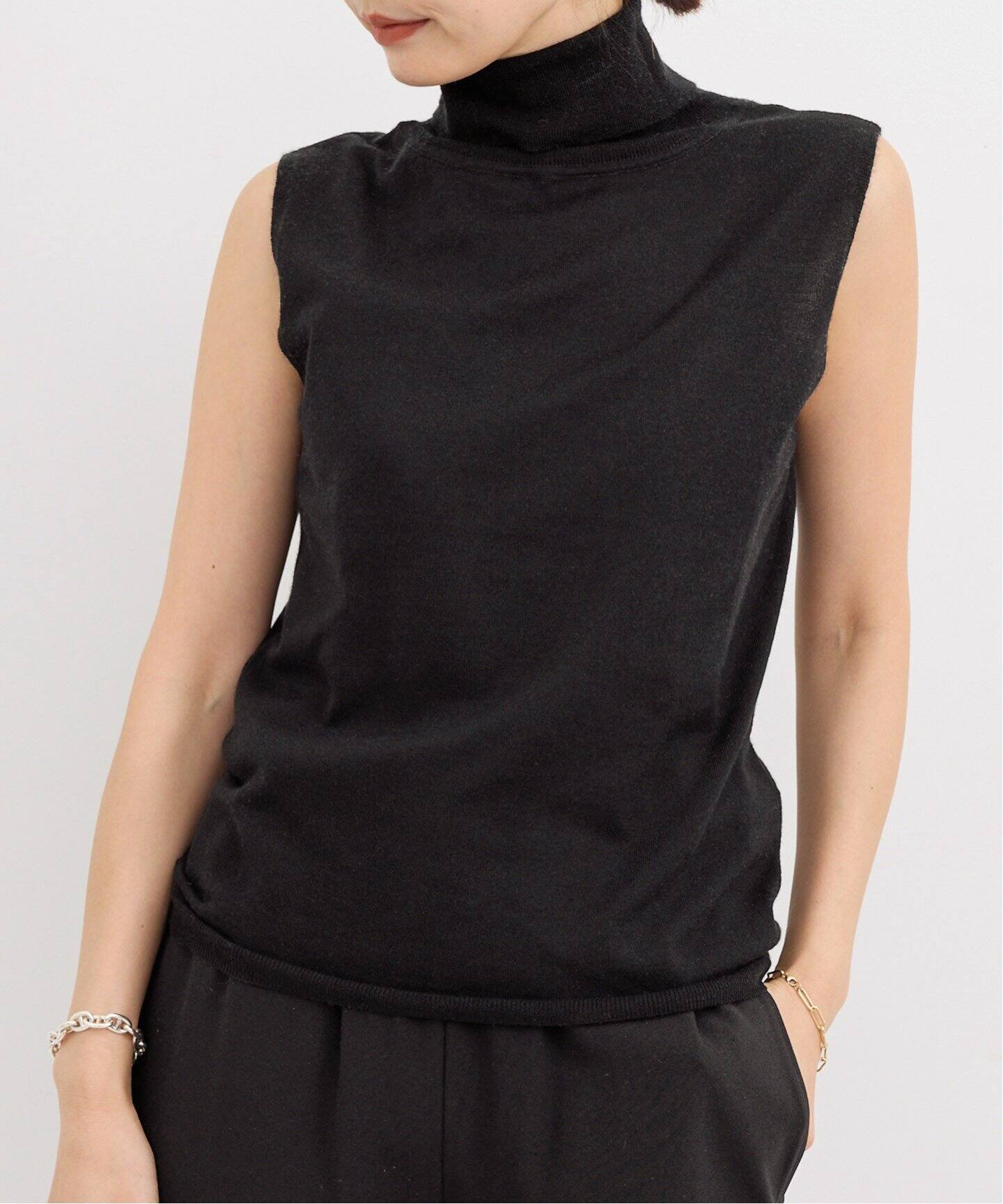 2WAY NO SLEEVE KNIT（ニット／セーター）｜L