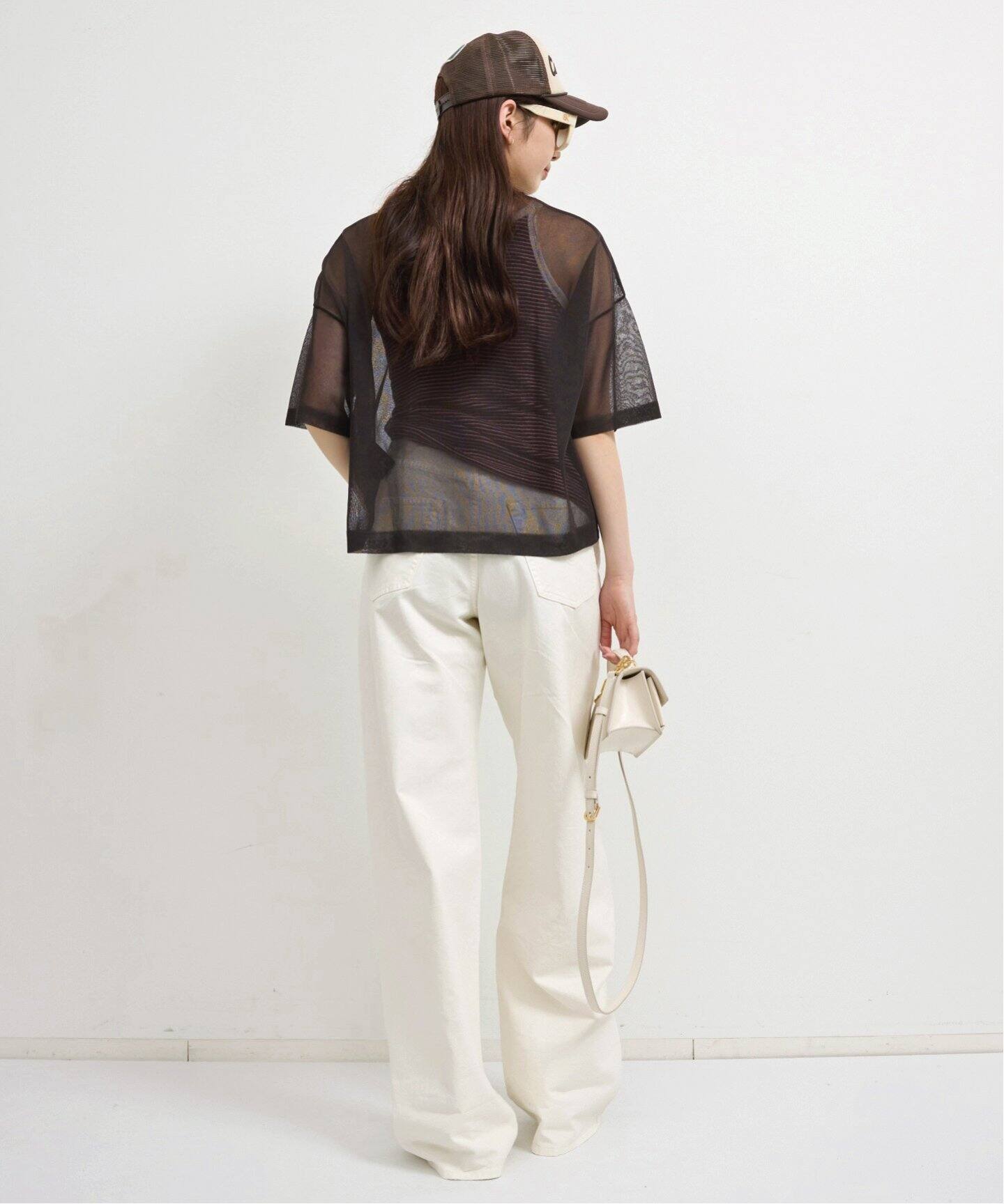 Sheer T-shirts（ニット／セーター）｜L