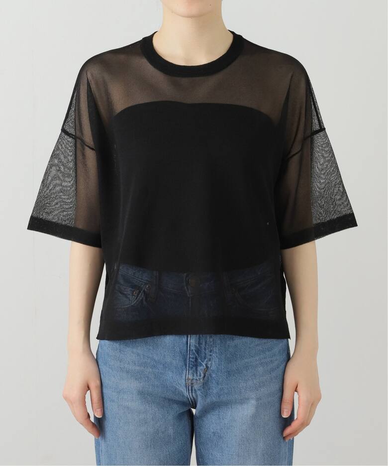 Sheer T-shirts（ニット／セーター）｜L 