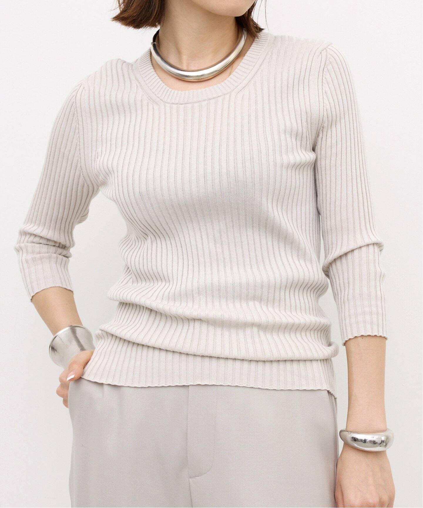 COTTON RIB KNIT（ニット／セーター）｜L 