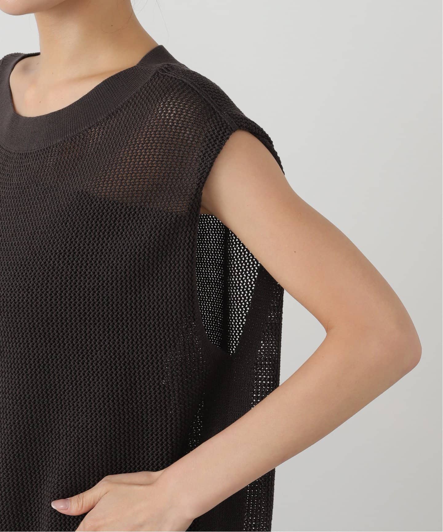 MESH NO SLEEVE KNIT（ニット／セーター）｜L'Appartement