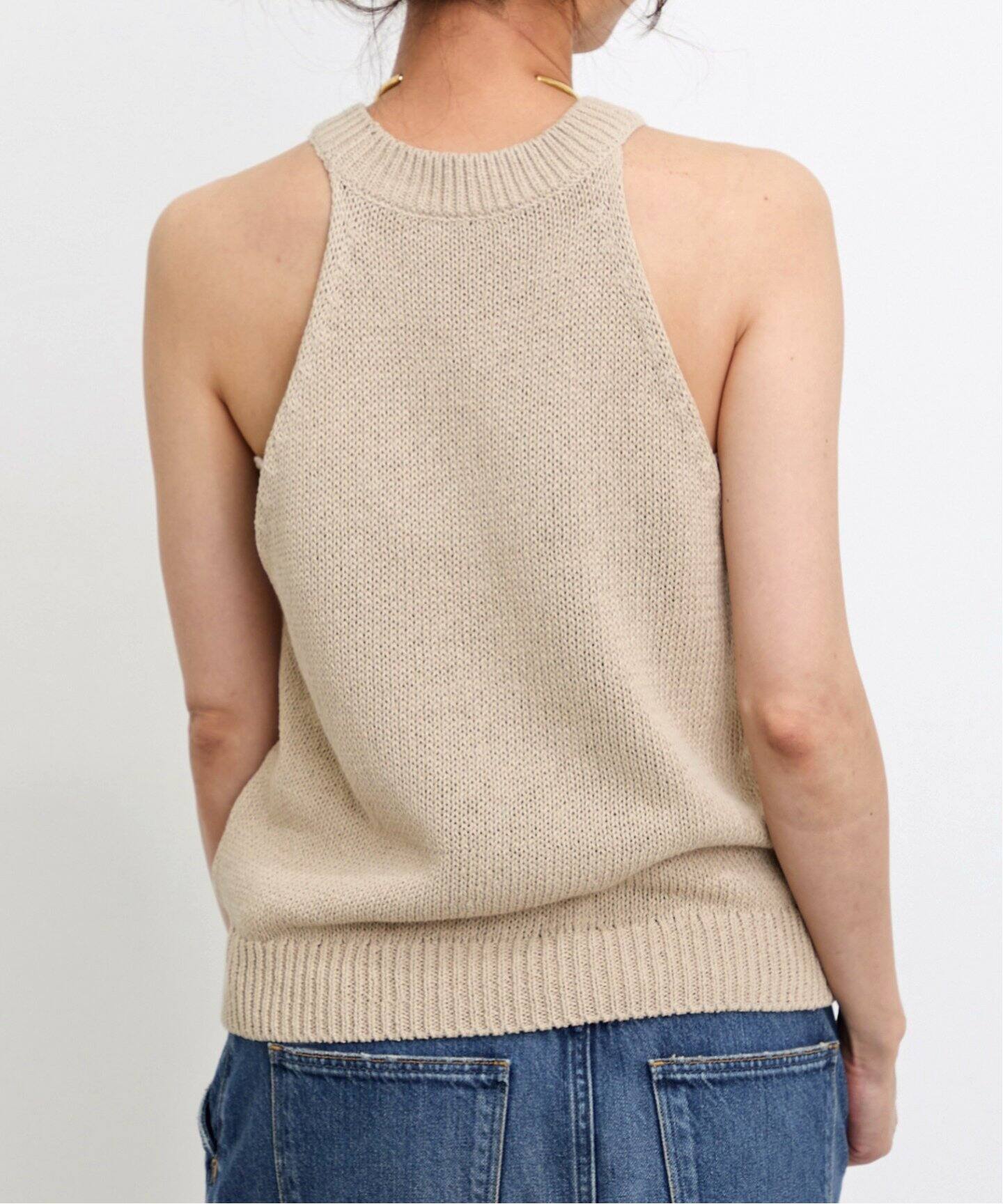 【L'Appartement】アパルトモン N/S KNIT ノースリーブニット SLEEVELESS KNIT TOP（ニット／セーター）｜L'Appartement