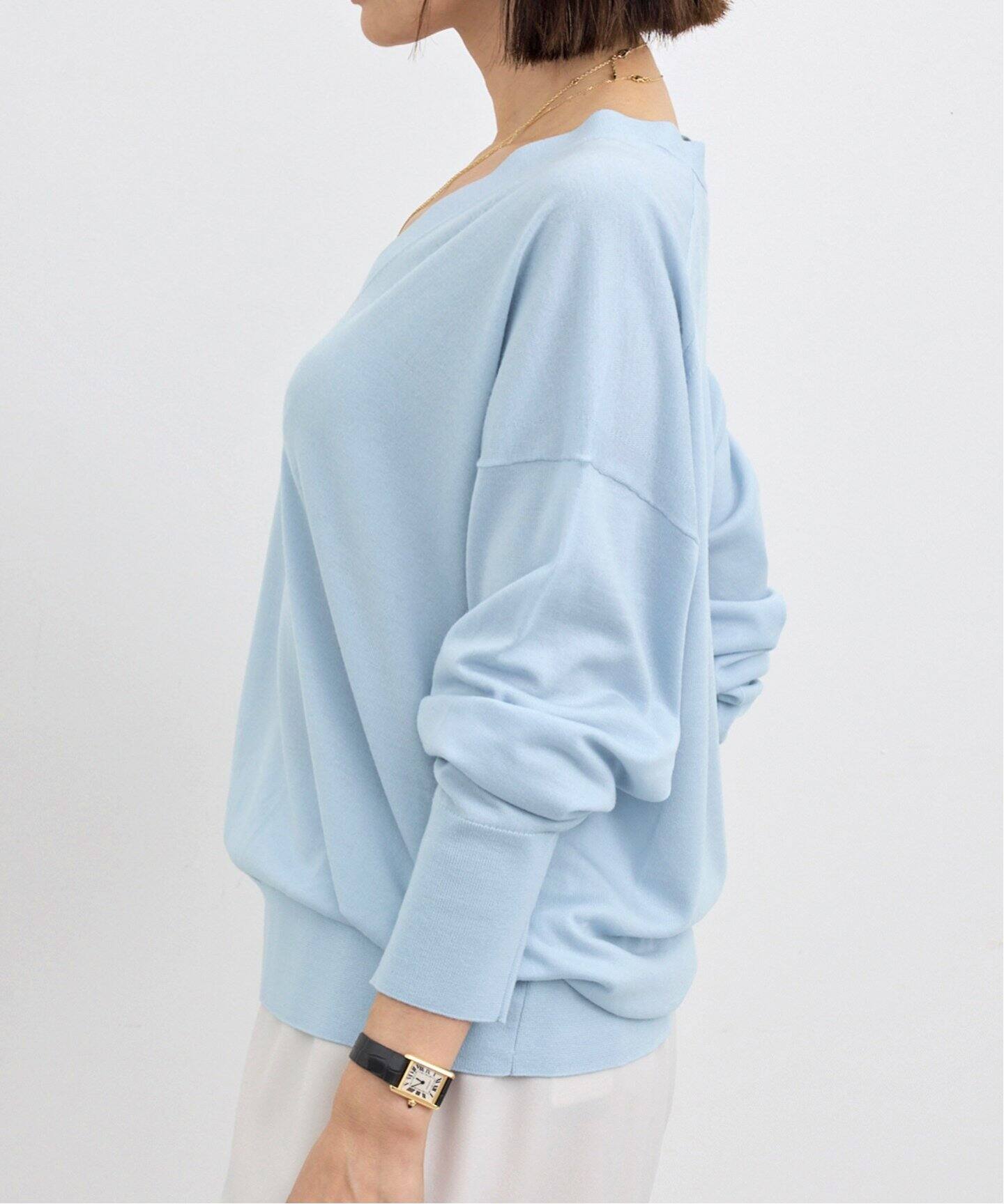 WISH High Gauge V Neck Pullover（ニット／セーター）｜L