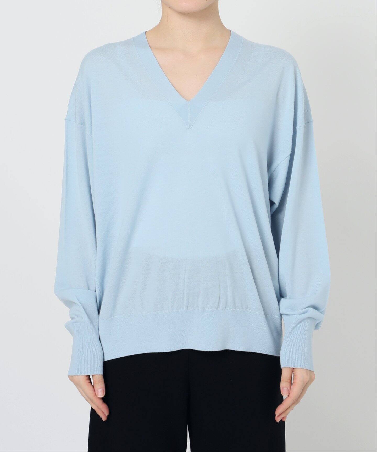 WISH High Gauge V Neck Pullover（ニット／セーター）｜L