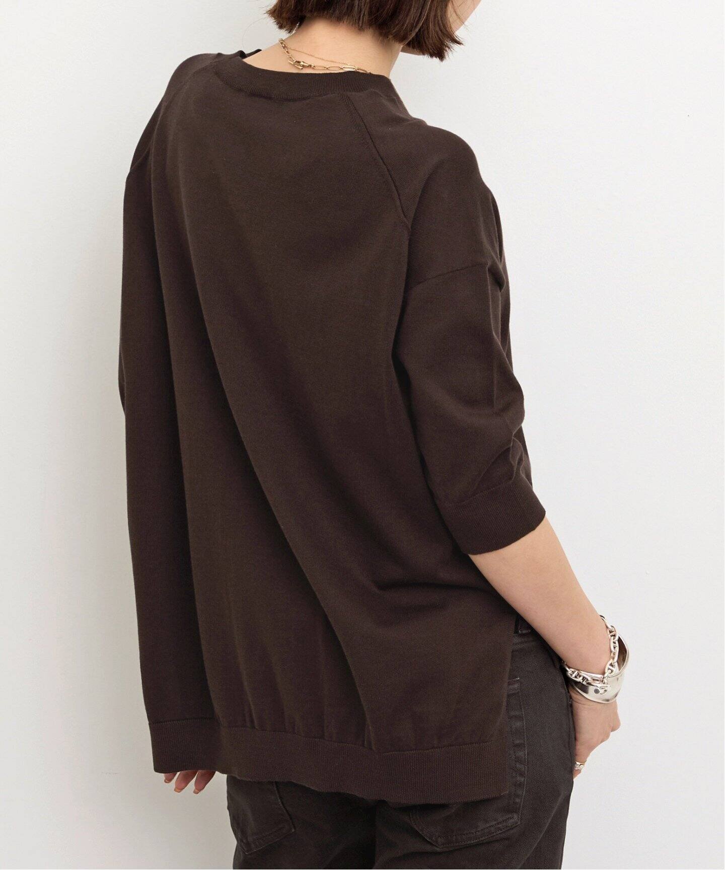 HALF SLEEVE PULL OVER（ニット／セーター）｜L 