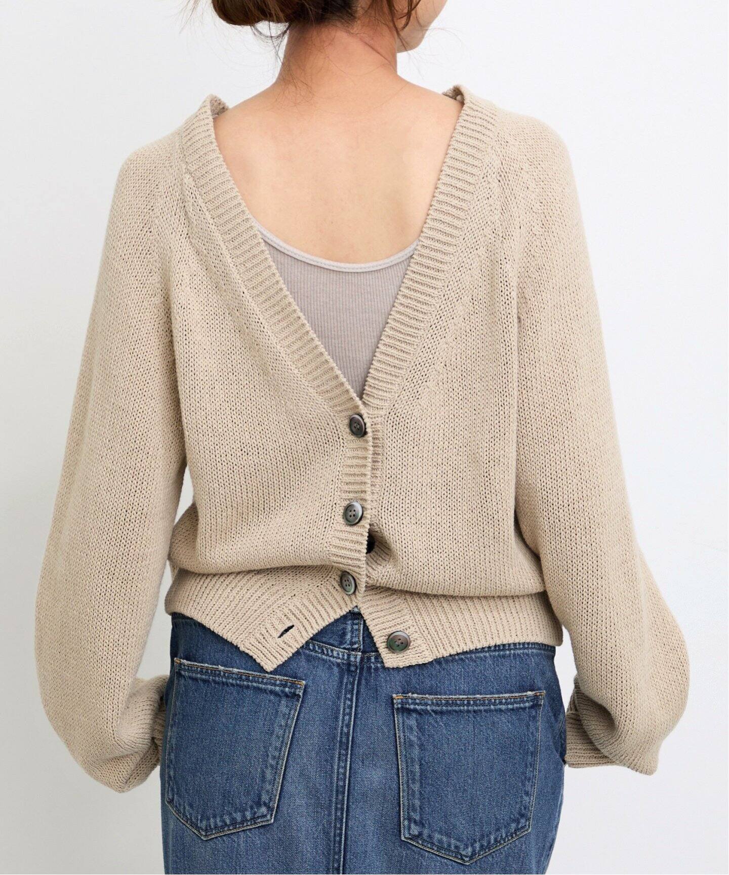 アパルトモン Sheer Cardigan シアーカーディガン ベージュ L