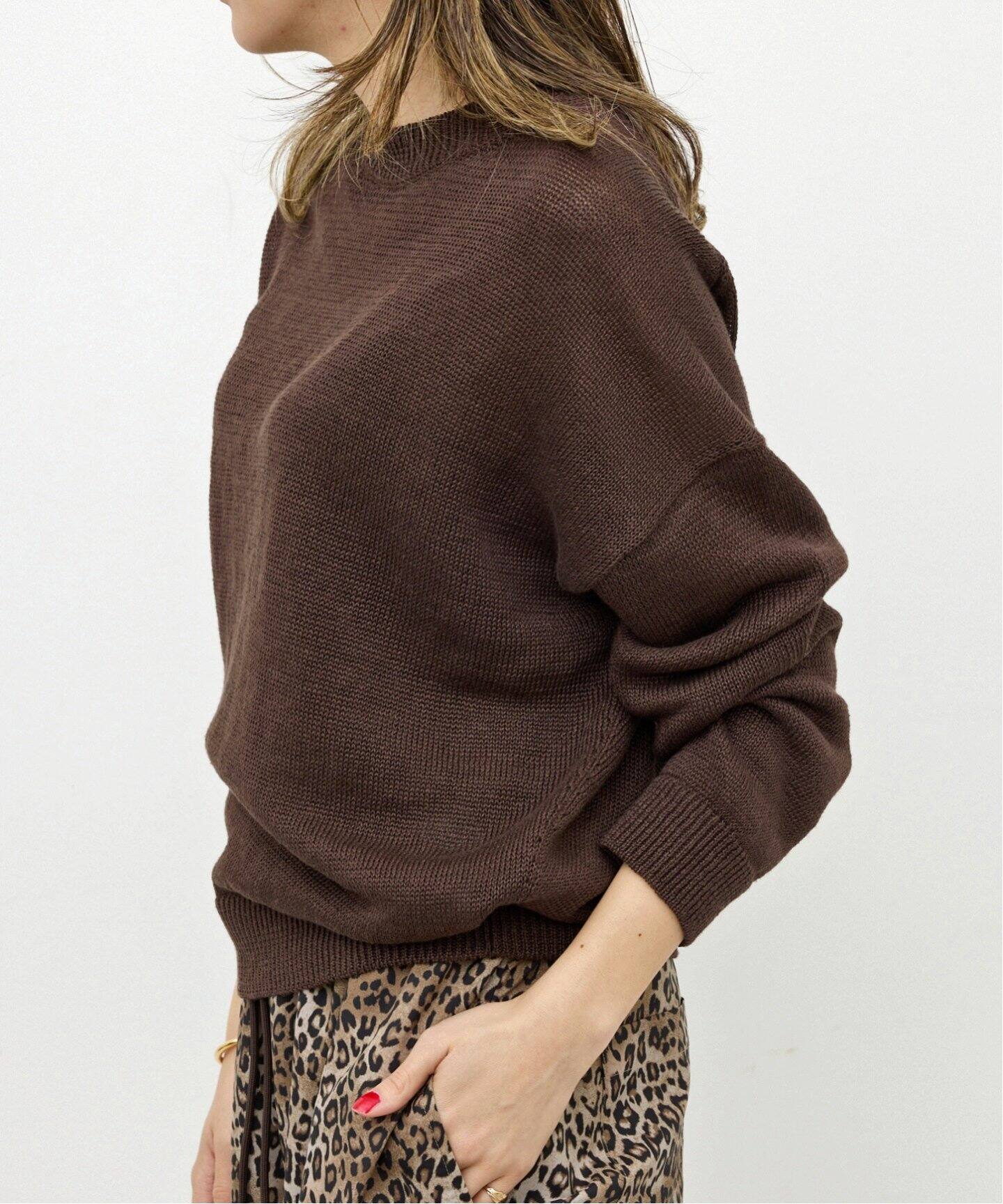 LINEN BF KNIT PULLOVER（ニット／セーター）｜L 