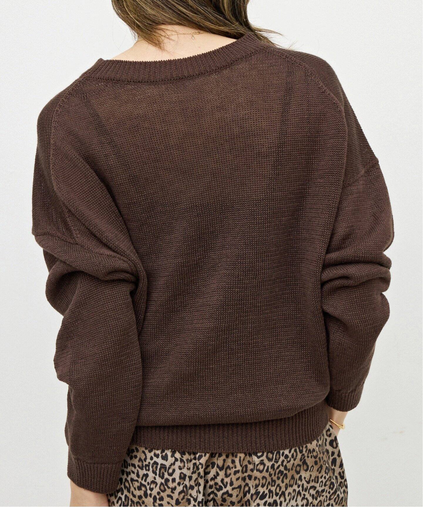 LINEN BF KNIT PULLOVER（ニット／セーター）｜L 
