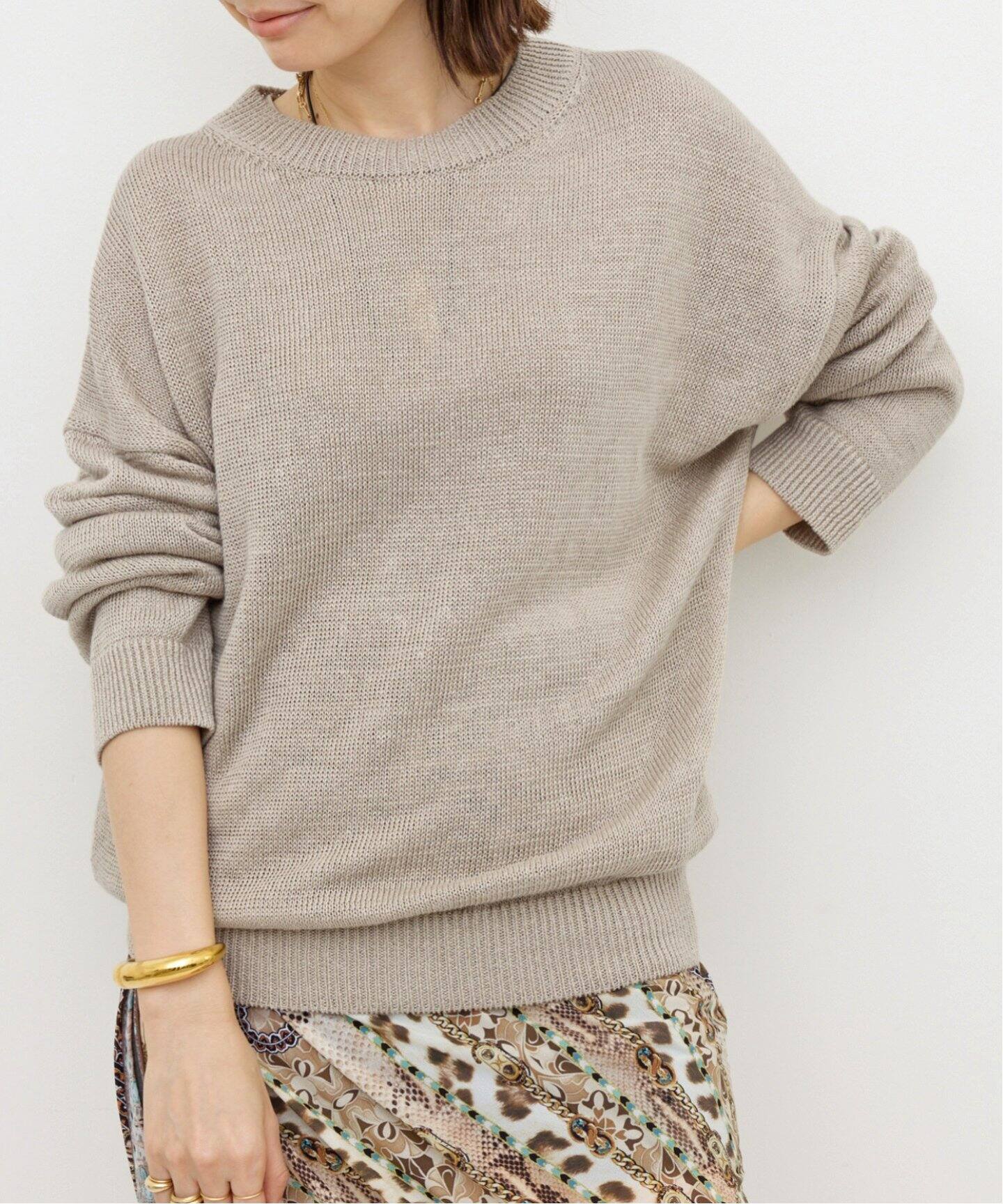 LINEN BF KNIT PULLOVER（ニット／セーター）｜L 