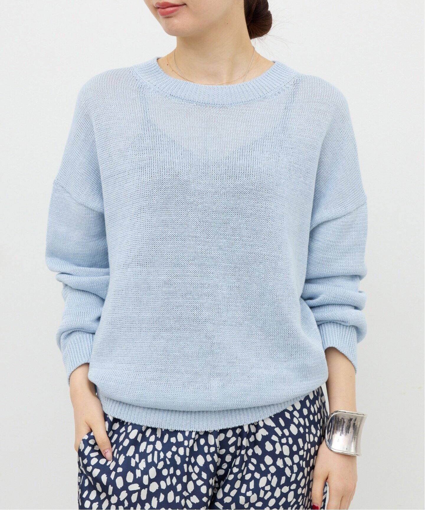 LINEN BF KNIT PULLOVER（ニット／セーター）｜L 