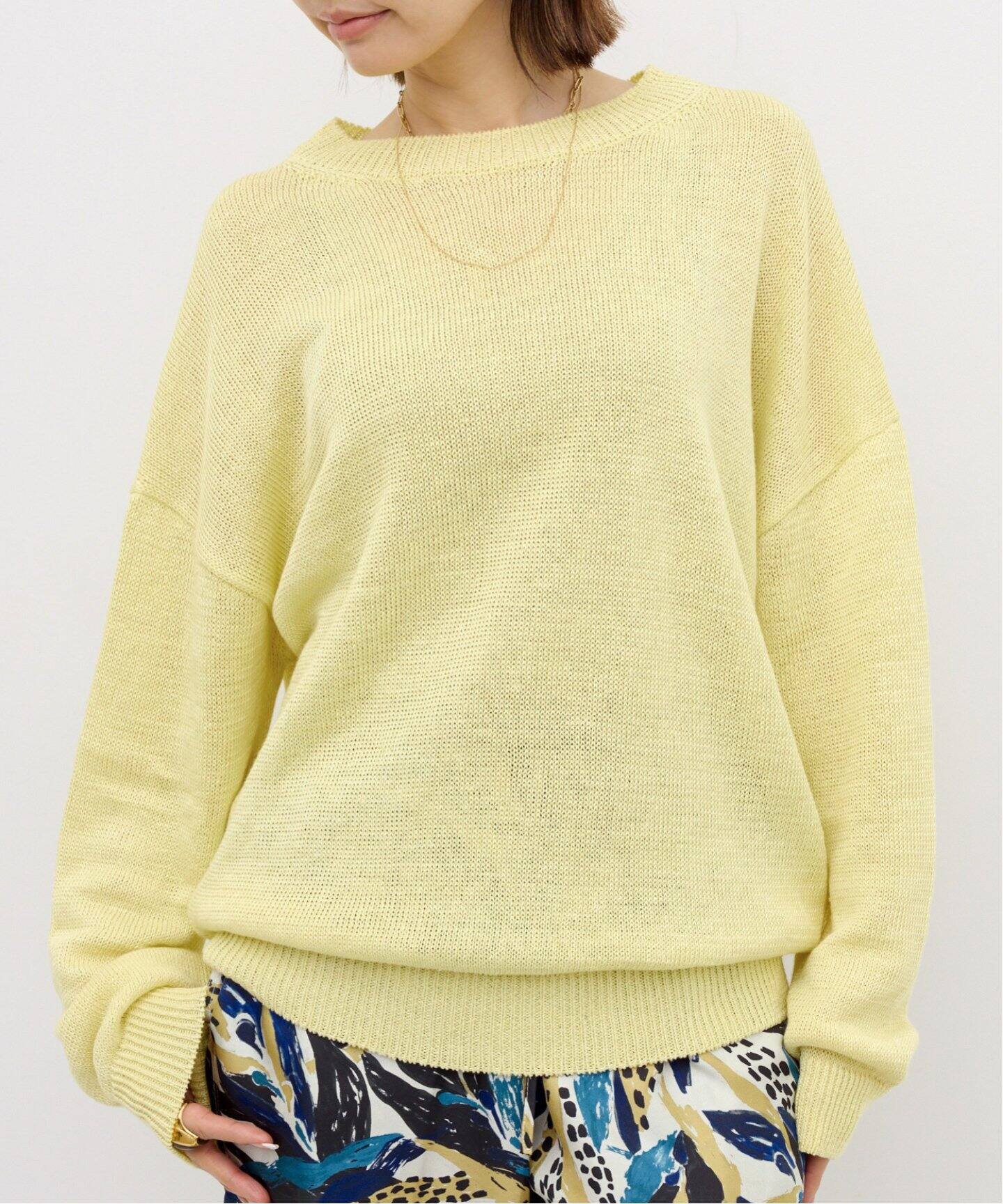 LINEN BF KNIT PULLOVER（ニット／セーター）｜L 