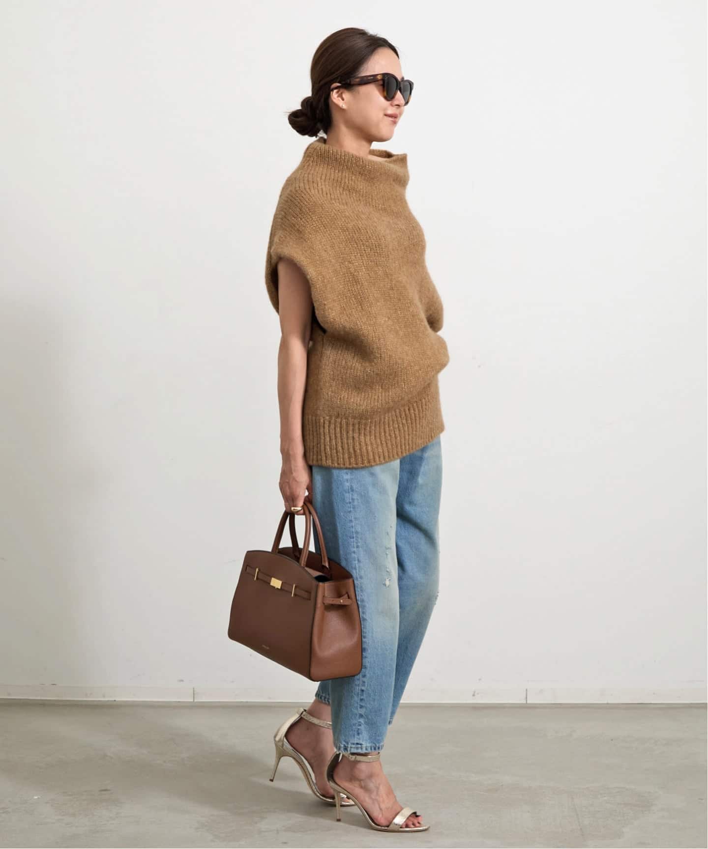 美品L'Appartement Knit Vestニットベスト ベージュ L'Appartement Knit Vest ベージュ