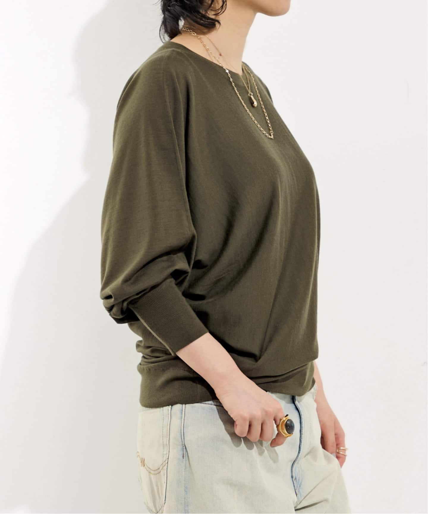 アパルトモン　　ニット WISH DOLMAN ASYMMETRY PULL OVER（ニット／セーター）｜L