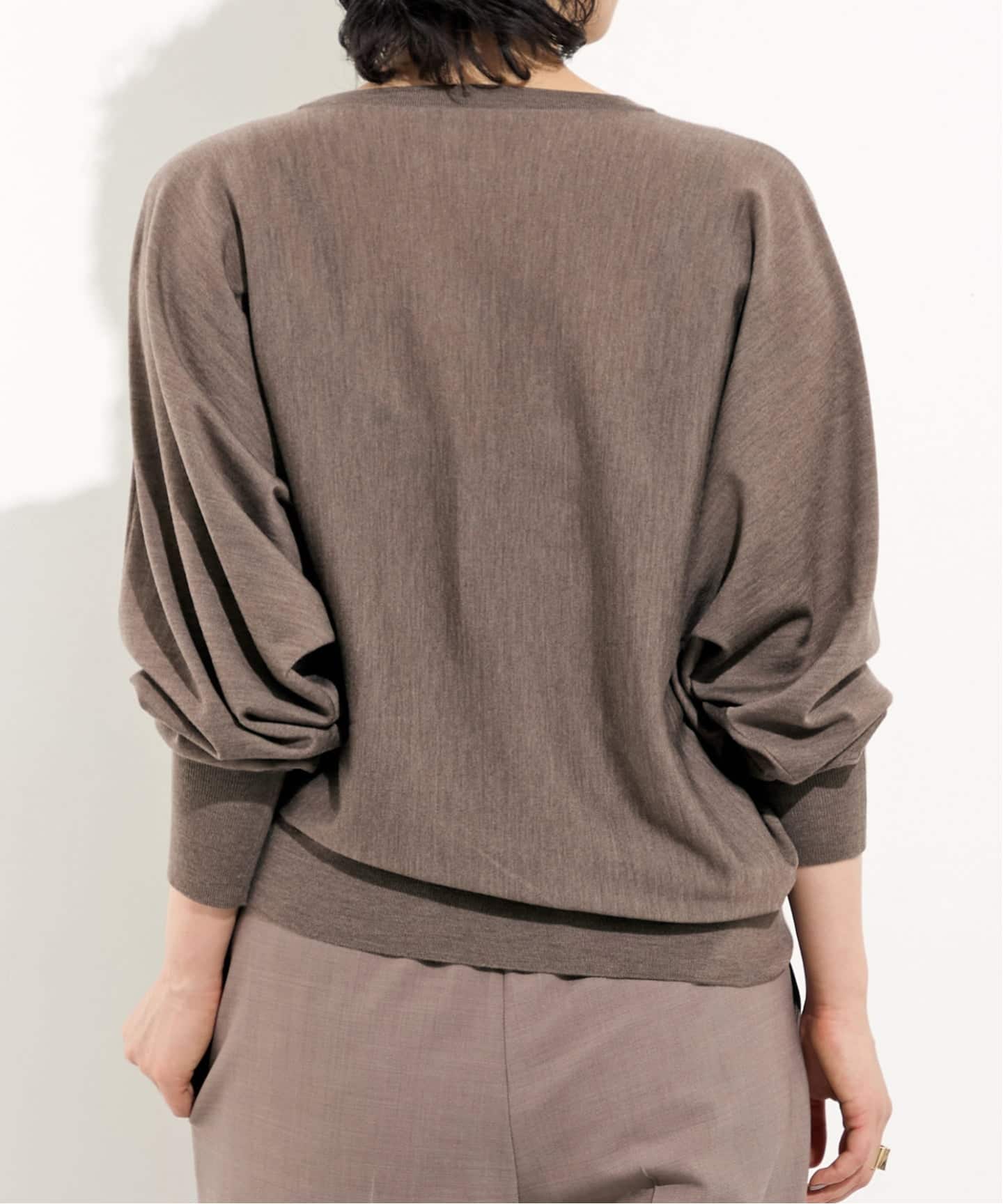 WISH DOLMAN ASYMMETRY PULL OVER（ニット／セーター）｜L