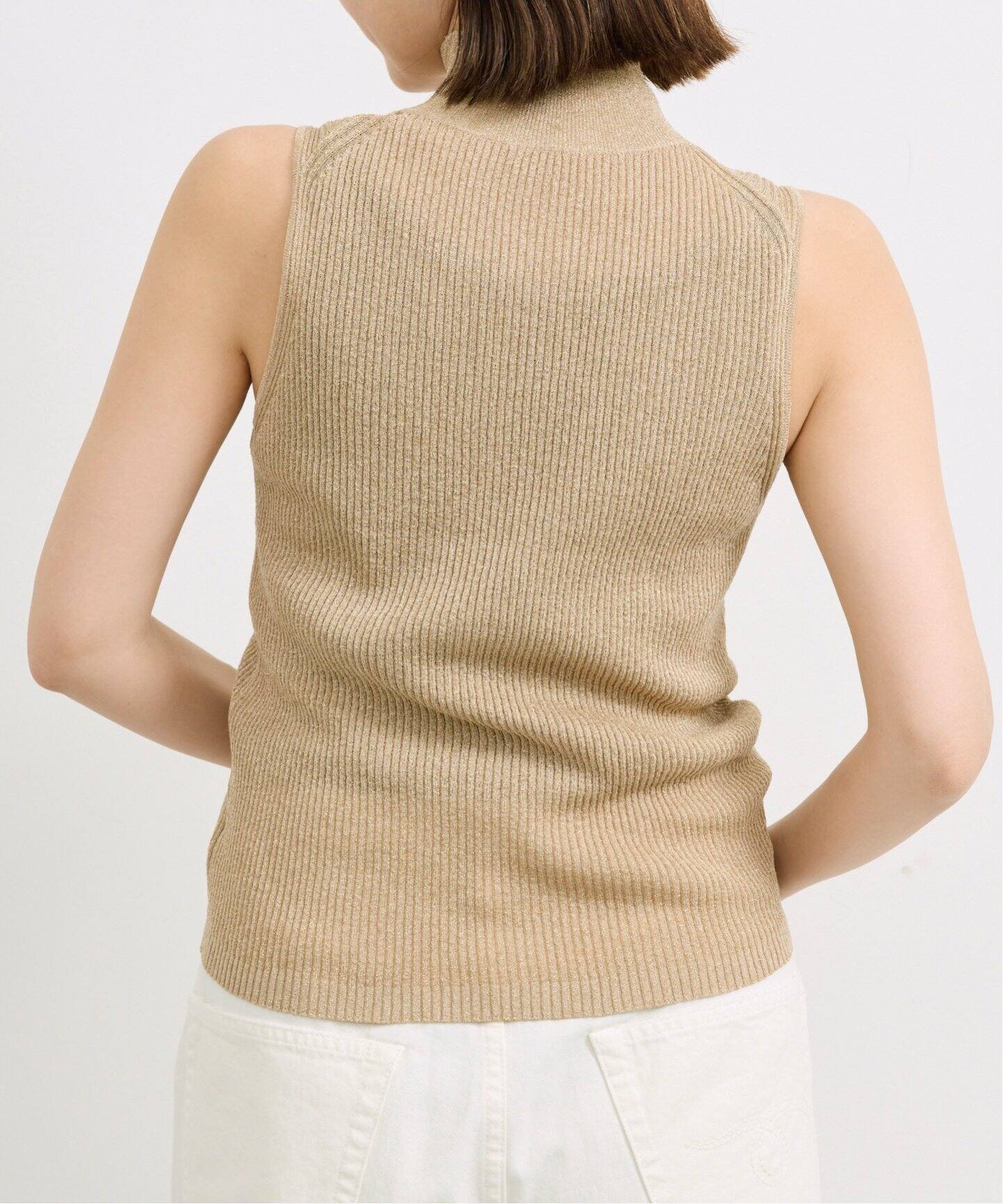 No Sleeve Rib Knit（ニット／セーター）｜L 