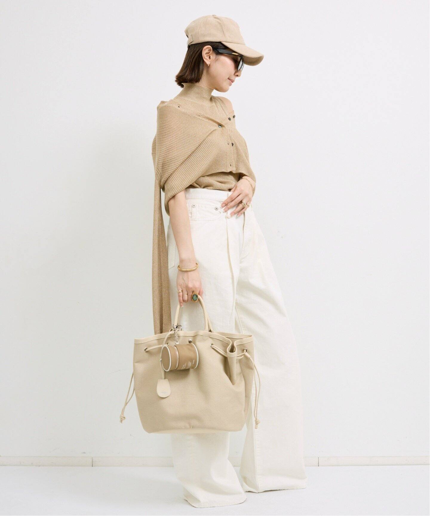 No Sleeve Rib Knit（ニット／セーター）｜L